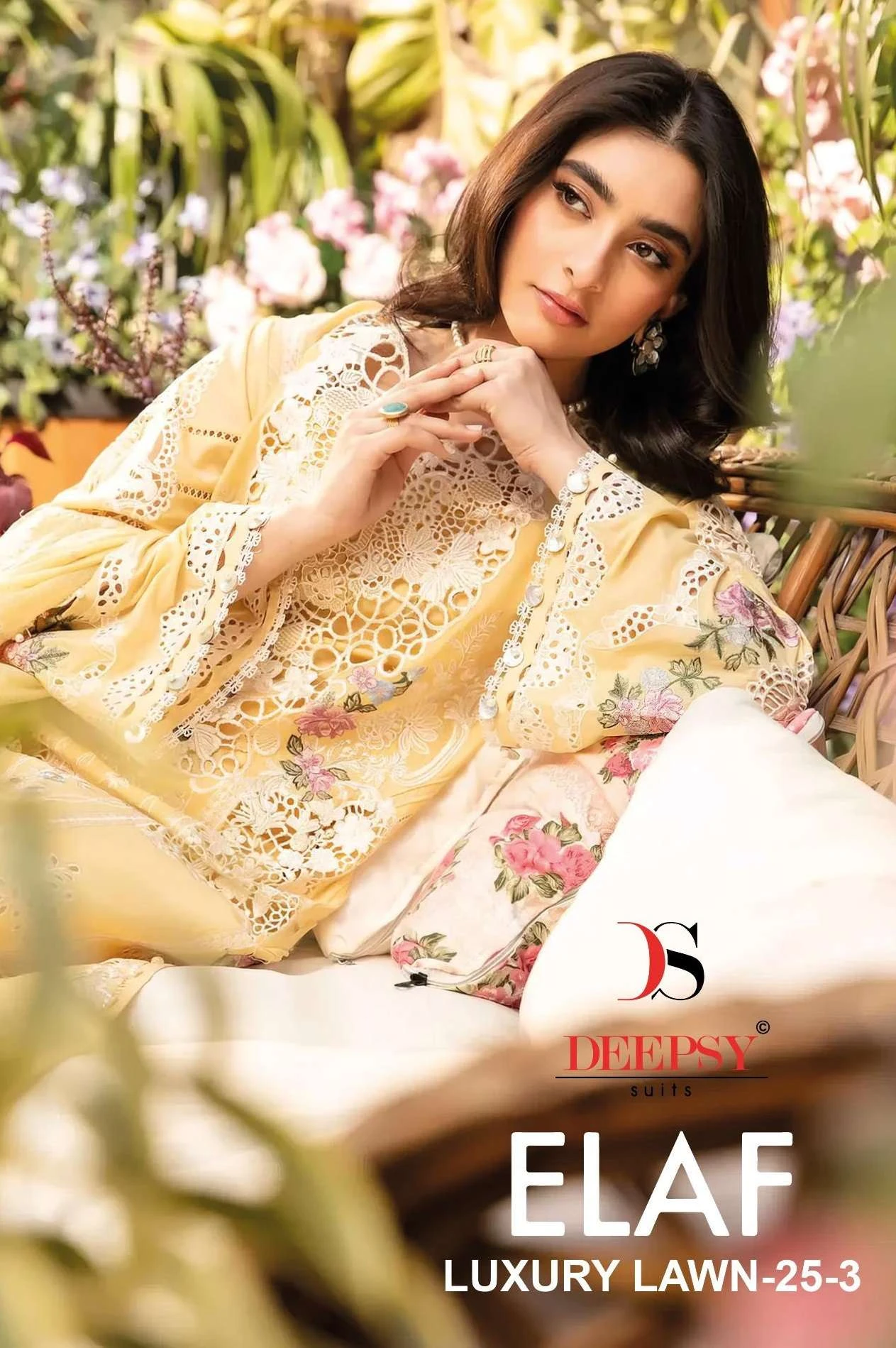 Deepsy Suits Elaf Luxury Lawn 25 Vol 3