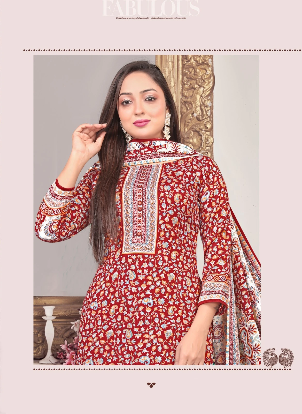 SAT Pashmina Shwal Suit Vol 17