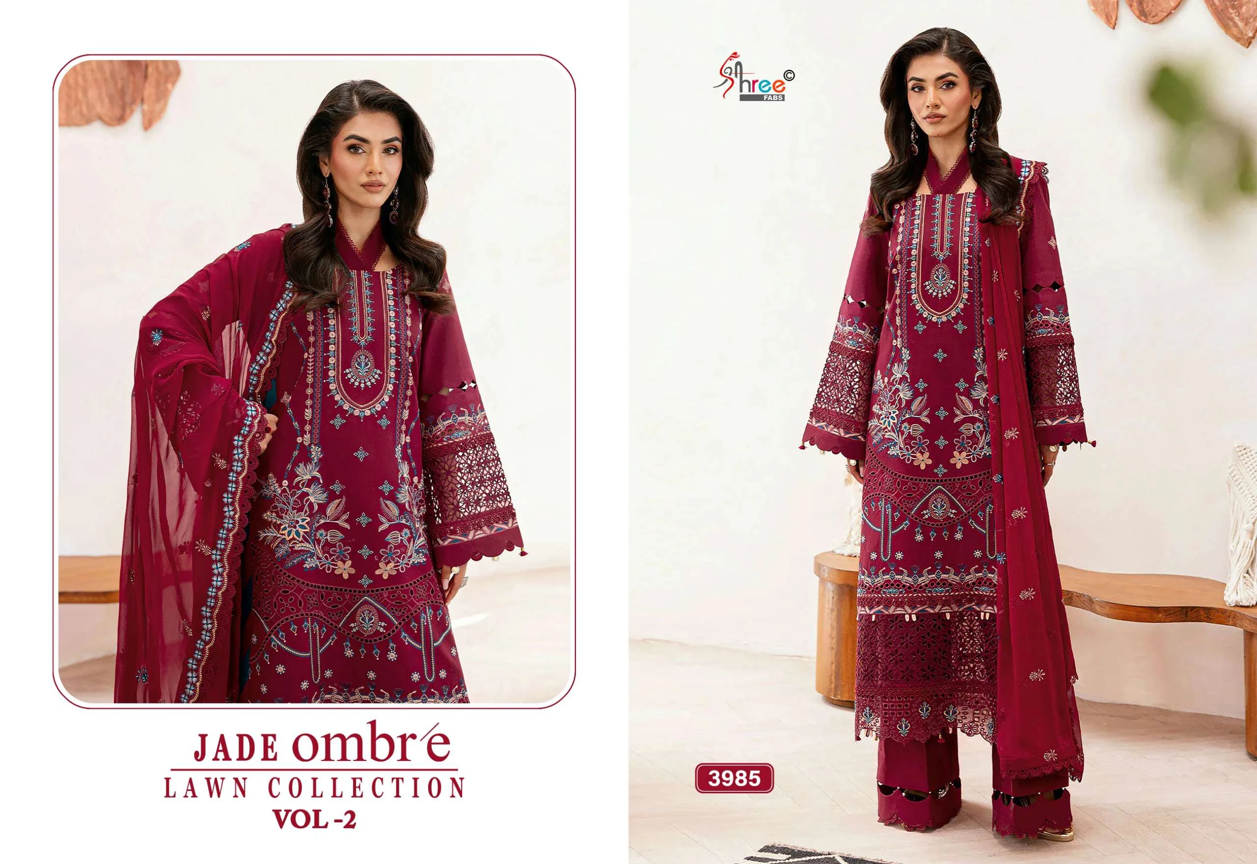 Shree Fab Jade Ombre Lawn Collection Vol 2