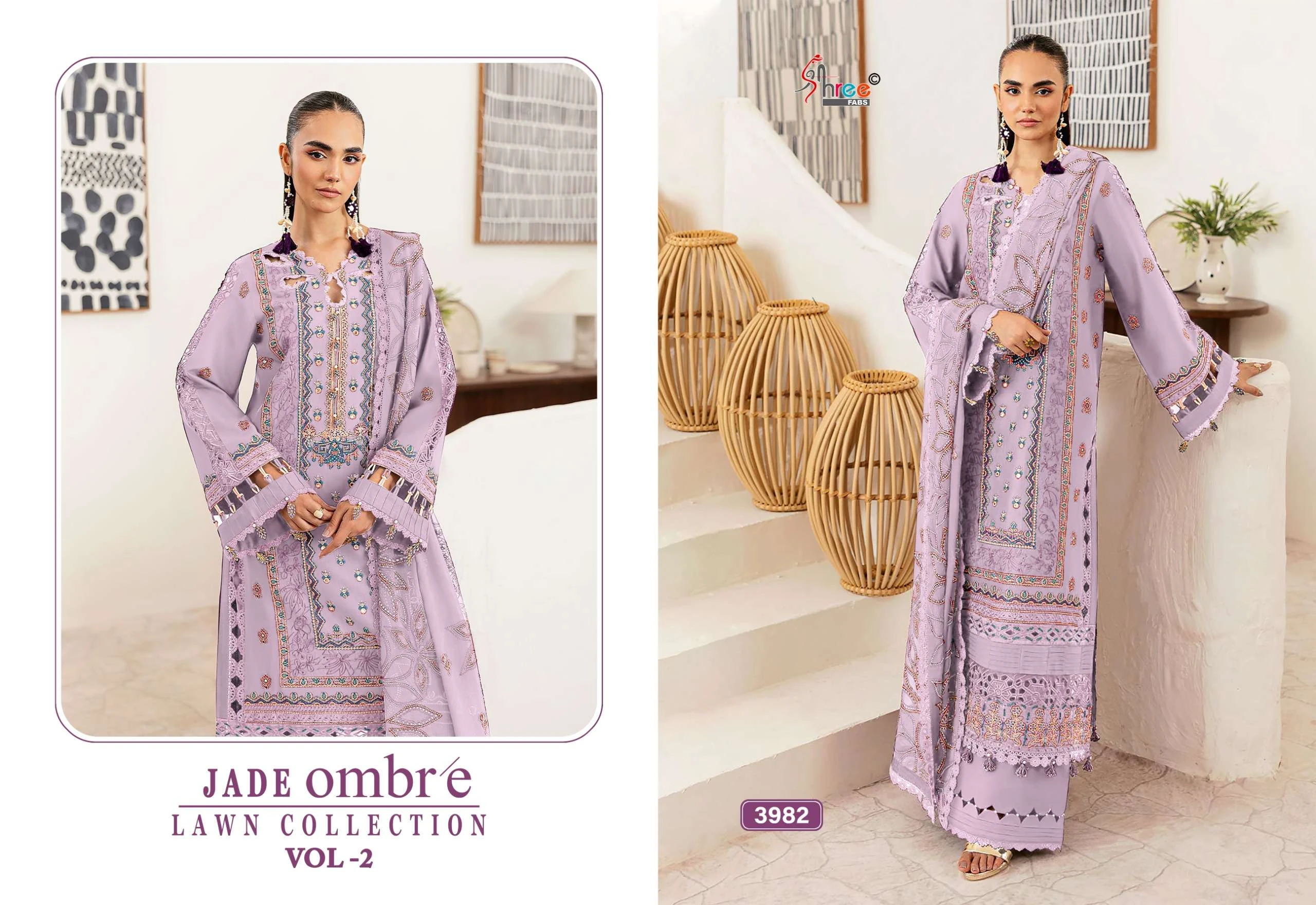 Shree Fab Jade Ombre Lawn Collection Vol 2