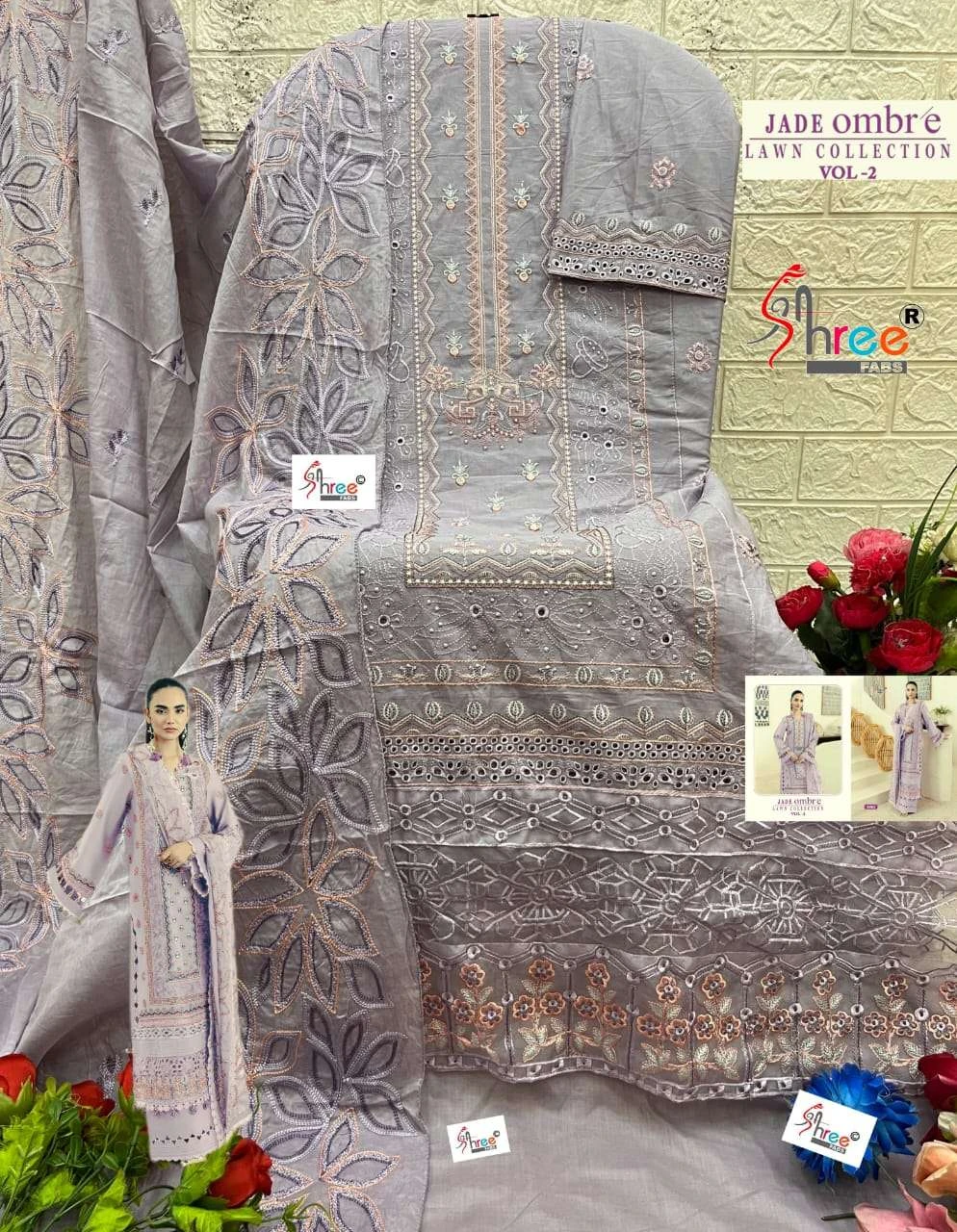 Shree Fab Jade Ombre Lawn Collection Vol 2