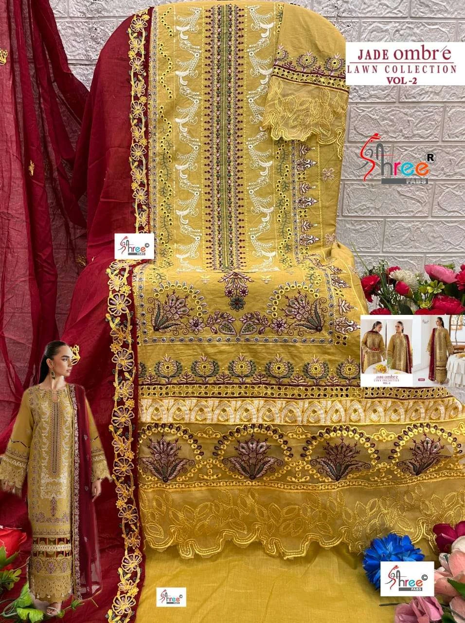 Shree Fab Jade Ombre Lawn Collection Vol 2