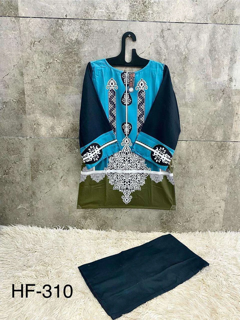 Hoor Tex Imported Rayon Satin Printed Readymade Co-ord Set