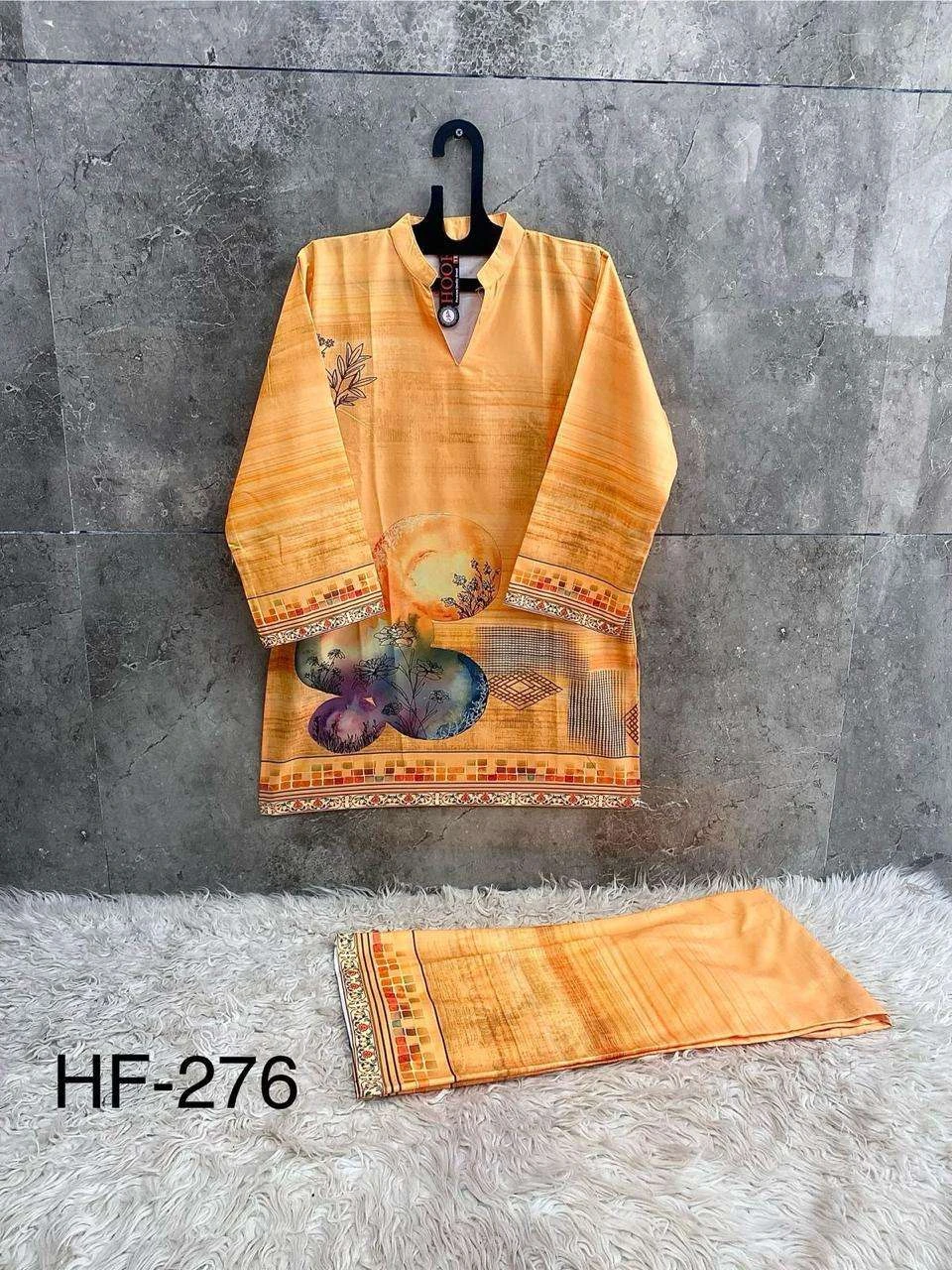 Hoor Tex Imported Rayon Satin Printed Readymade Co-ord Set