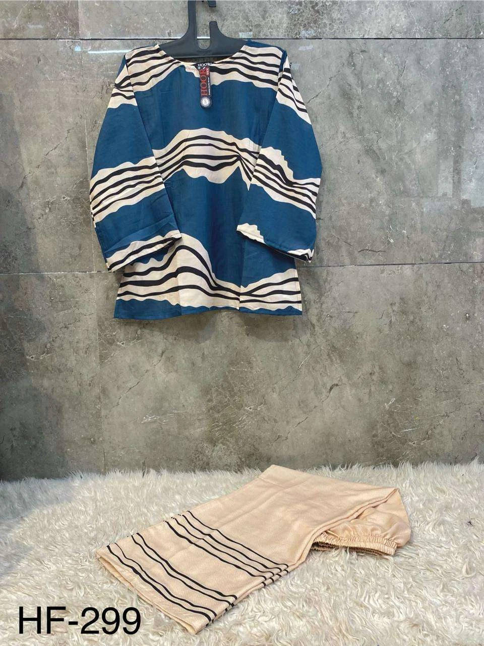 Hoor Tex Imported Rayon Satin Printed Readymade Co-ord Set