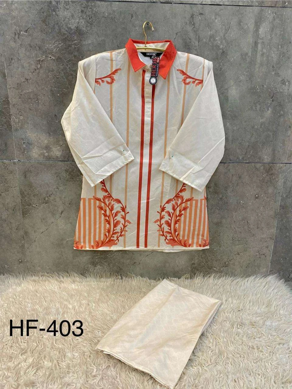 Hoor Tex Imported Rayon Satin Printed Readymade Co-ord Set