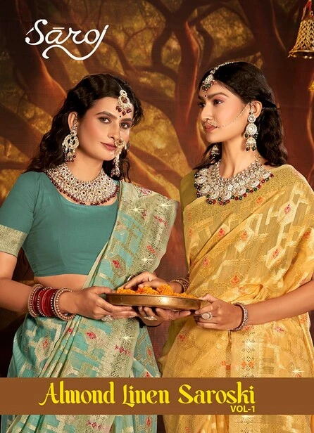Saroj Almond Linen Saroski Vol 1