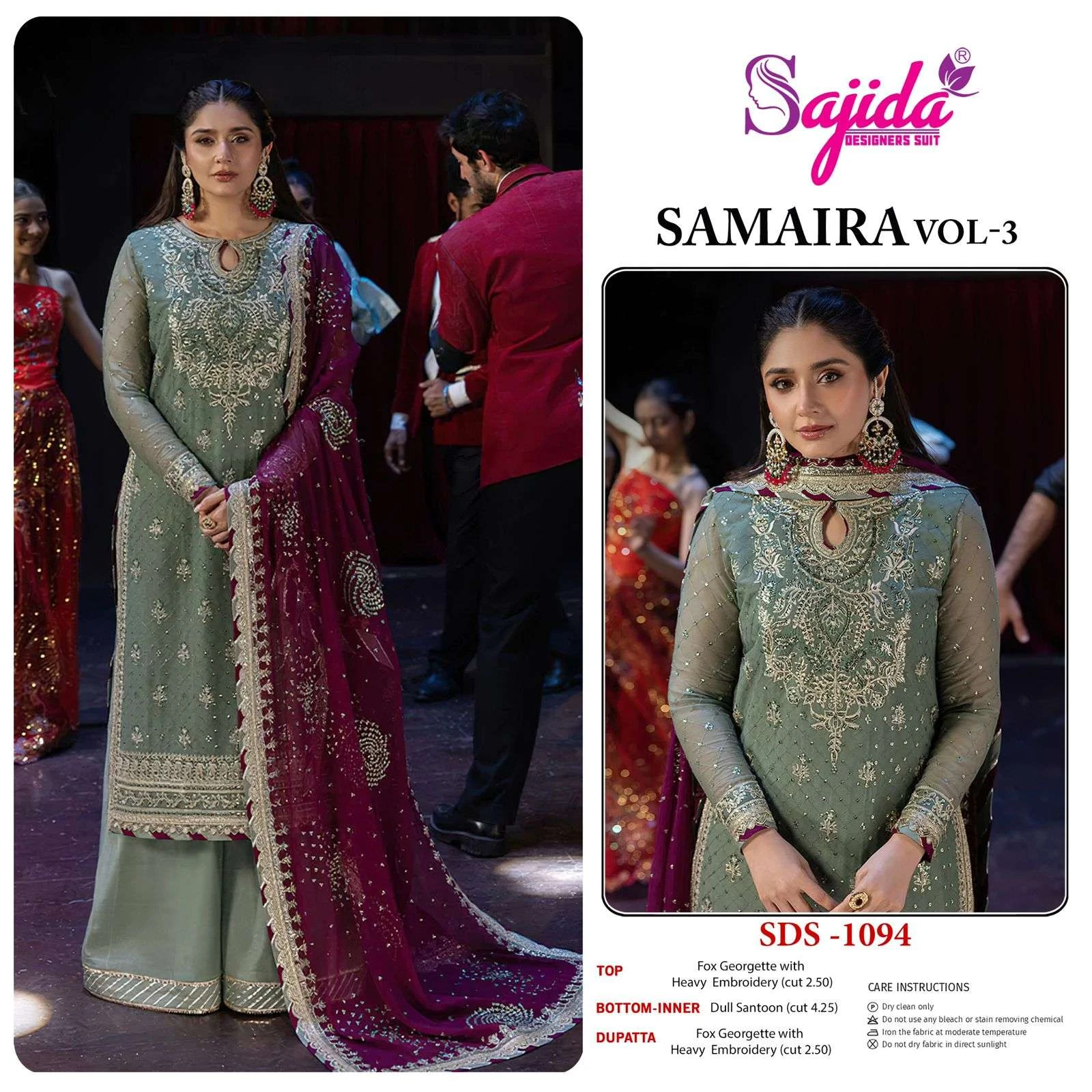 Sajida Designer Design No – 1094-1095-1096