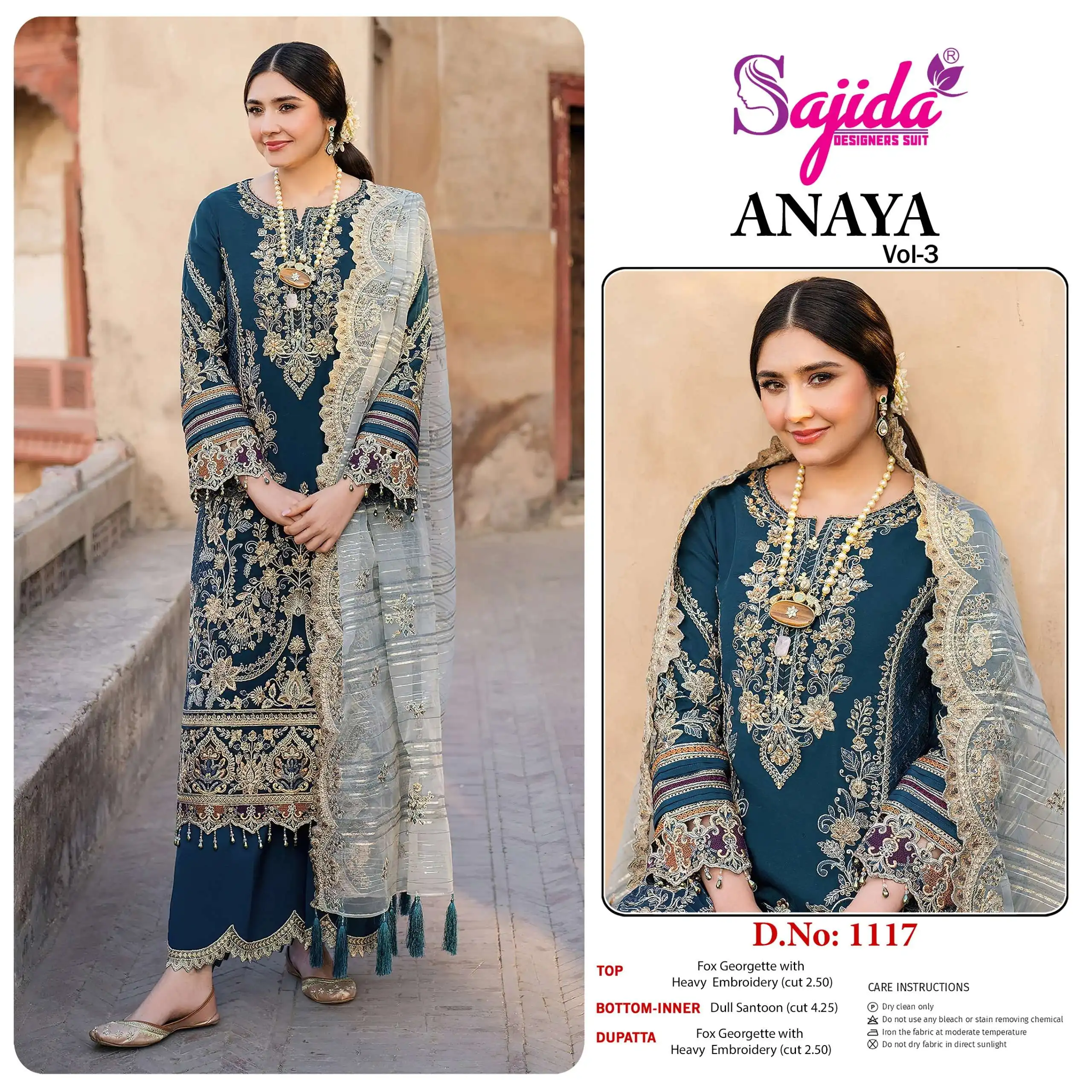 Sajida Designer Design No – 1116 – 1117 – 1118