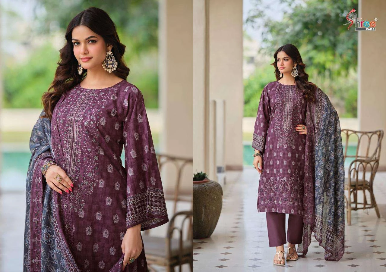 Shree Fab Bin Saeed Lawn Collection Vol 24 - Image 2