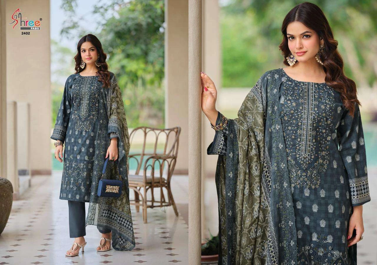 Shree Fab Bin Saeed Lawn Collection Vol 24 - Image 3
