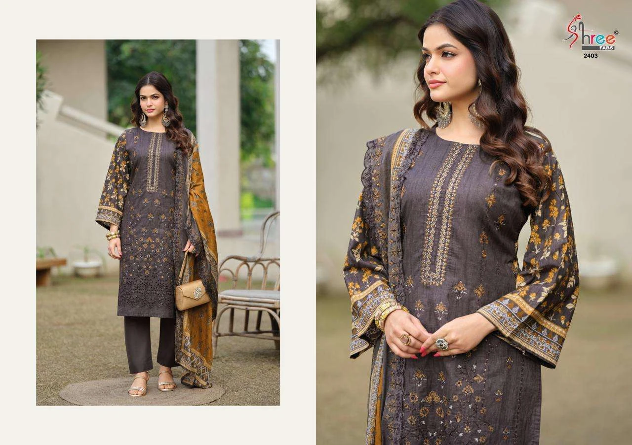 Shree Fab Bin Saeed Lawn Collection Vol 24 - Image 4