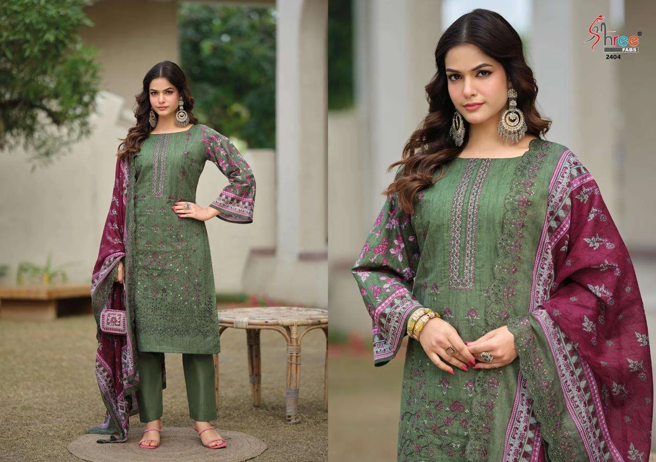 Shree Fab Bin Saeed Lawn Collection Vol 24 - Image 5