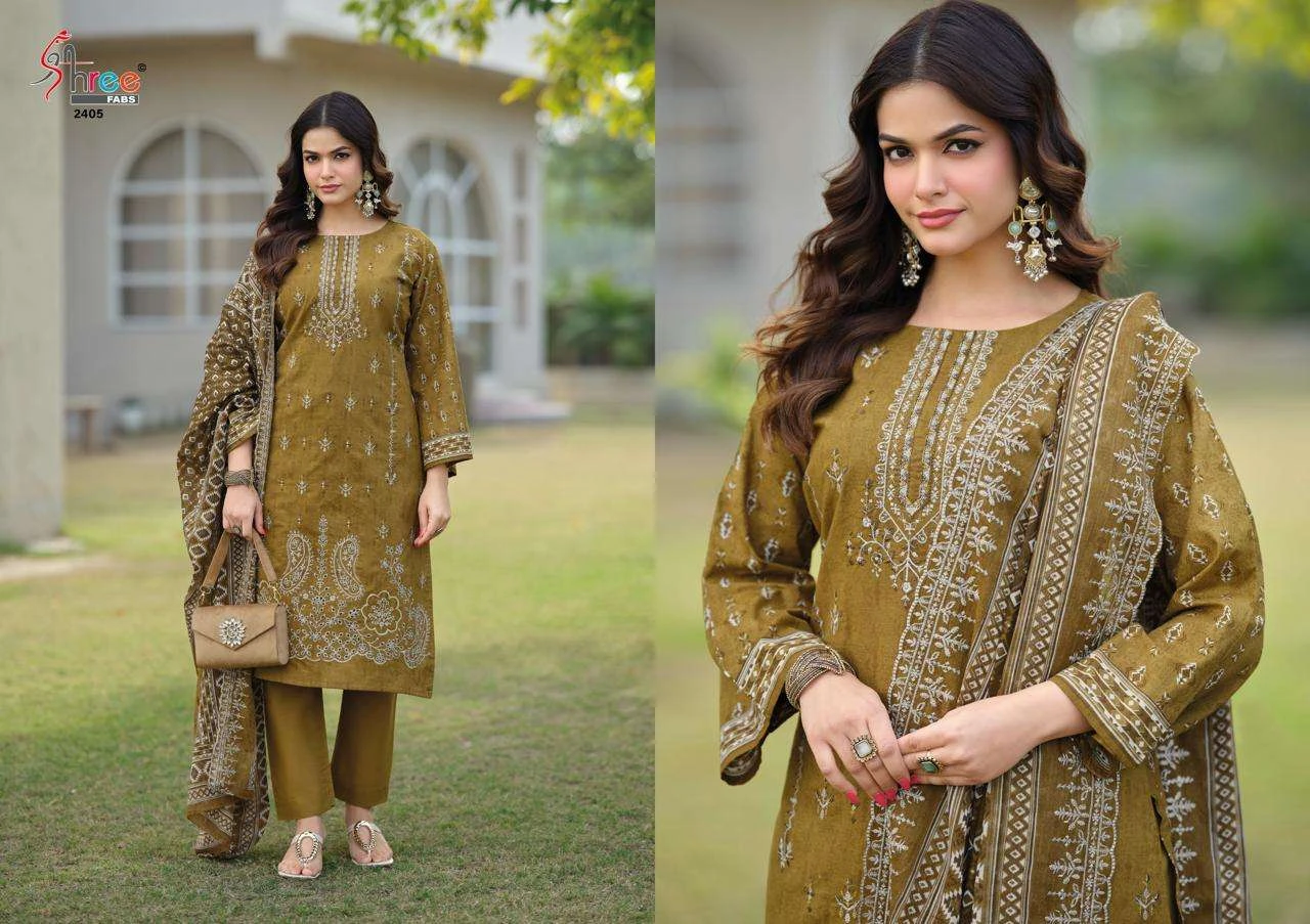 Shree Fab Bin Saeed Lawn Collection Vol 24 - Image 6