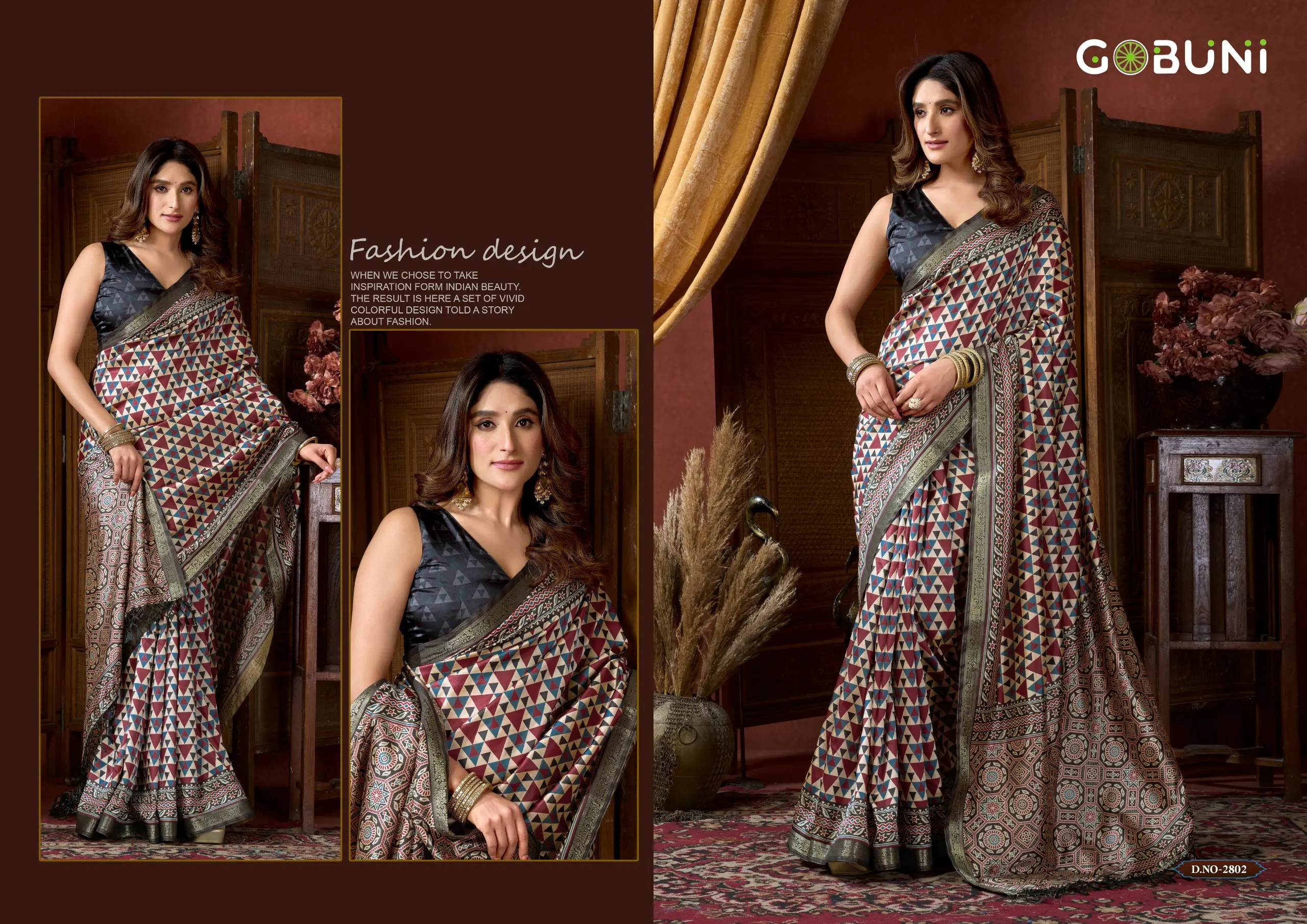 Gobuni Samaira Cluster Digital Printed Saree Collection - Image 3
