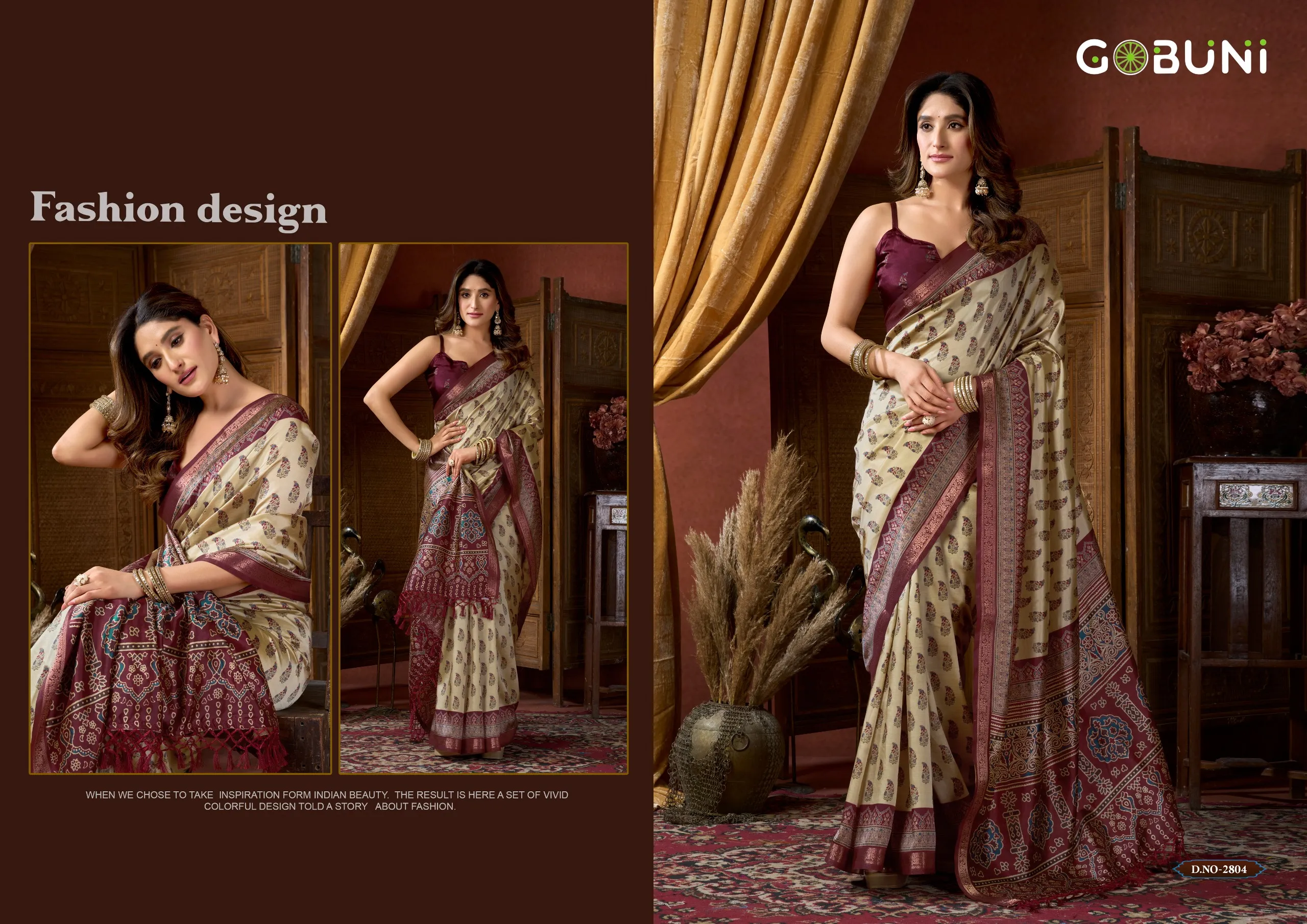 Gobuni Samaira Cluster Digital Printed Saree Collection - Image 4
