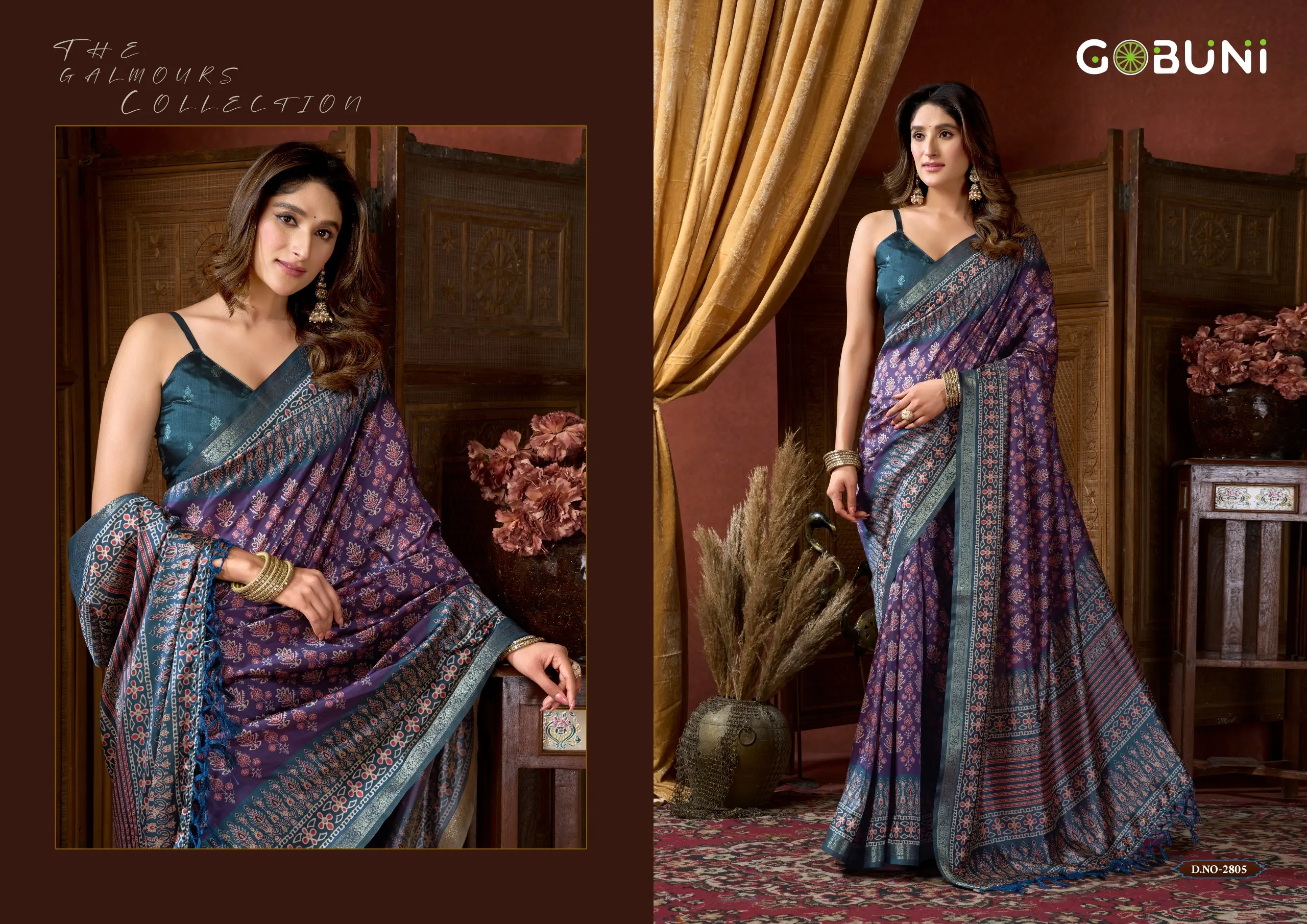 Gobuni Samaira Cluster Digital Printed Saree Collection - Image 5