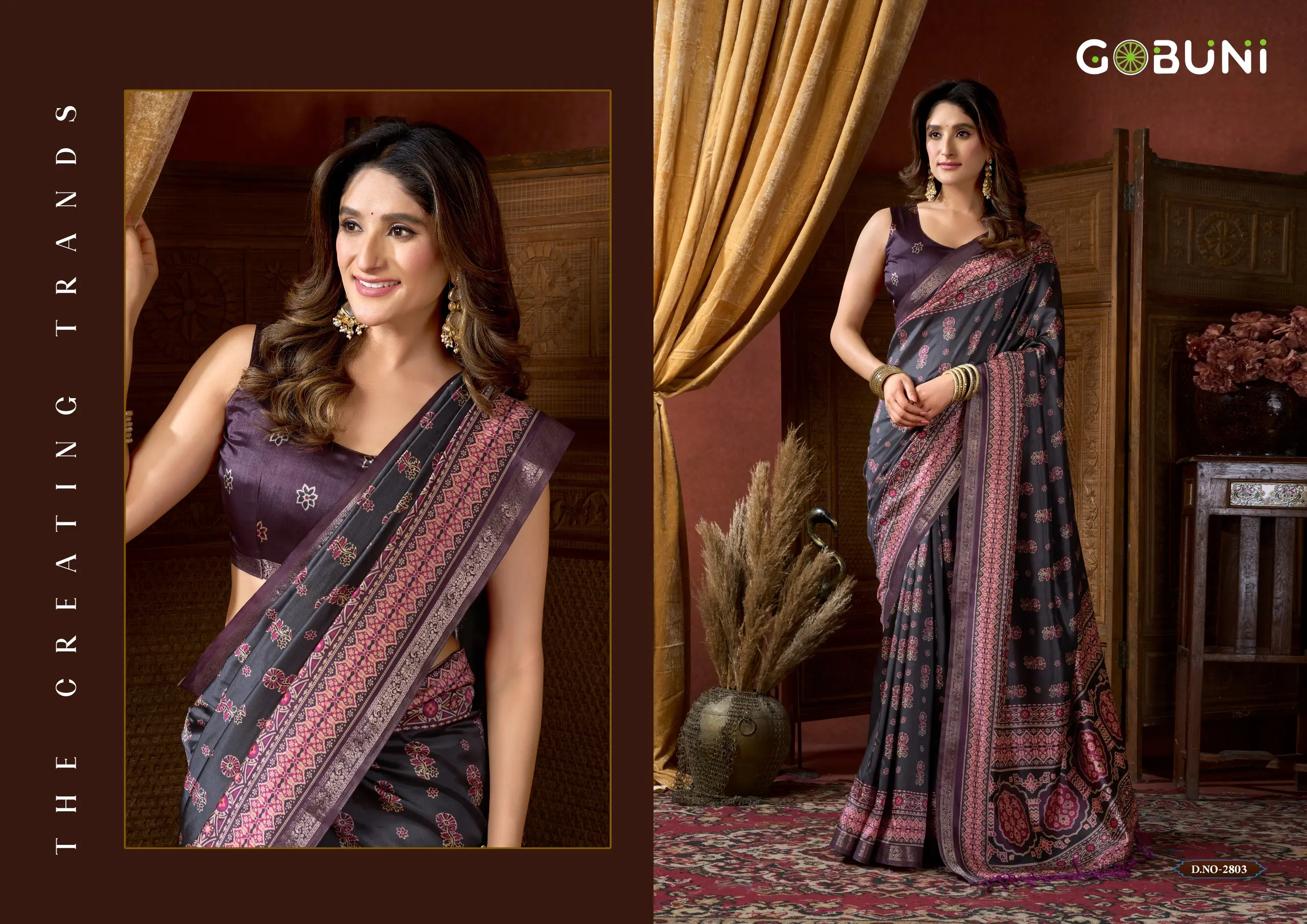 Gobuni Samaira Cluster Digital Printed Saree Collection - Image 6
