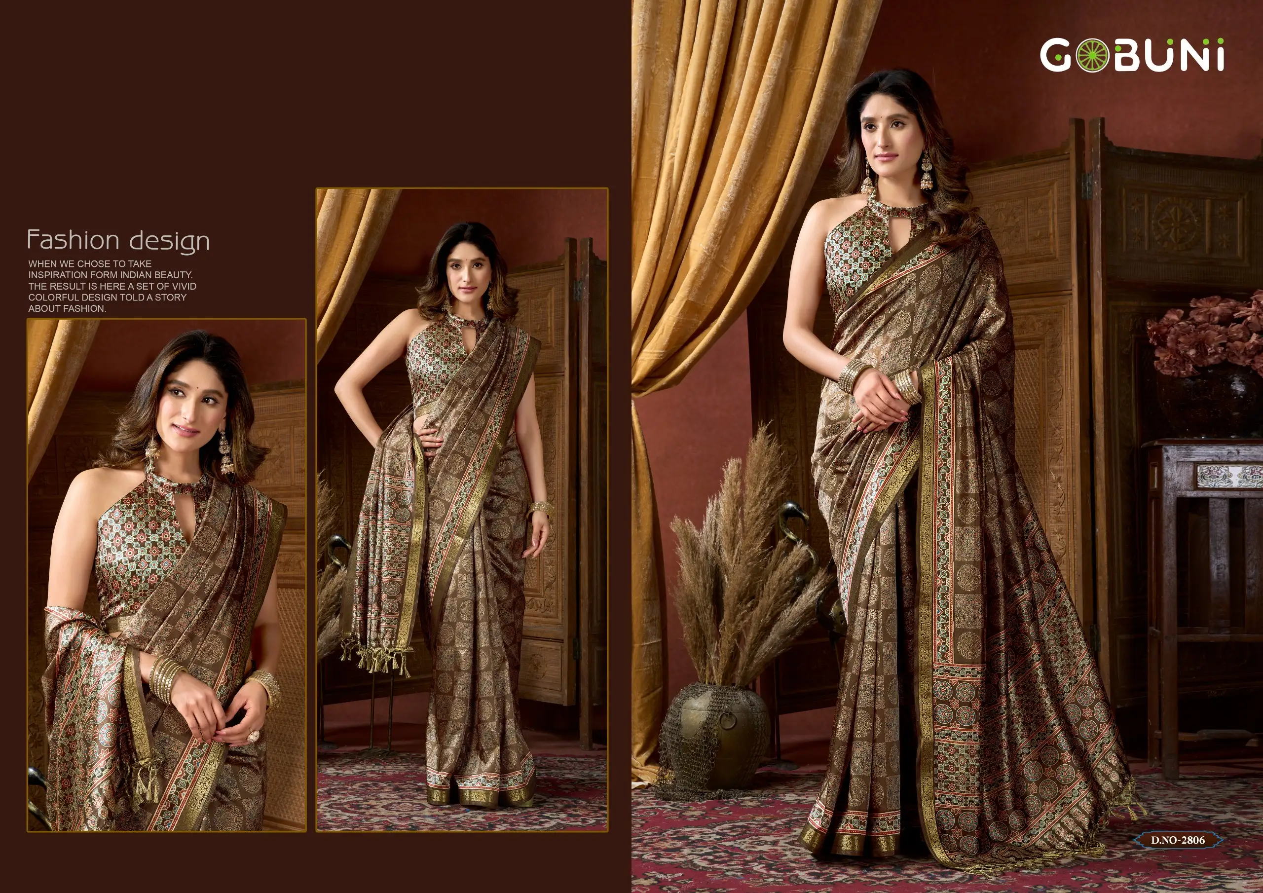 Gobuni Samaira Cluster Digital Printed Saree Collection - Image 7