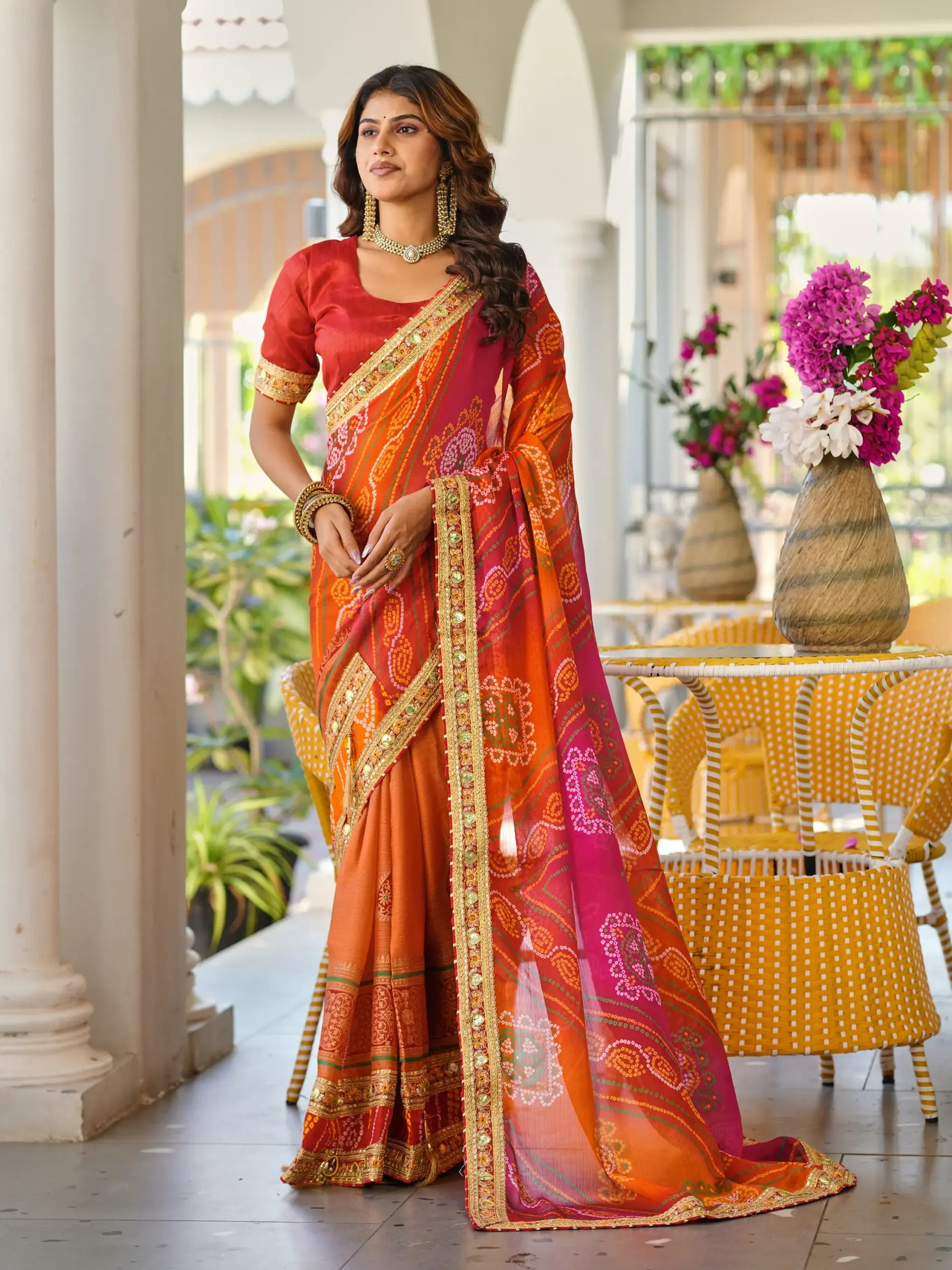 Jalnidhi Swarna Moss Chiffon with Work Saree Collection - Image 10