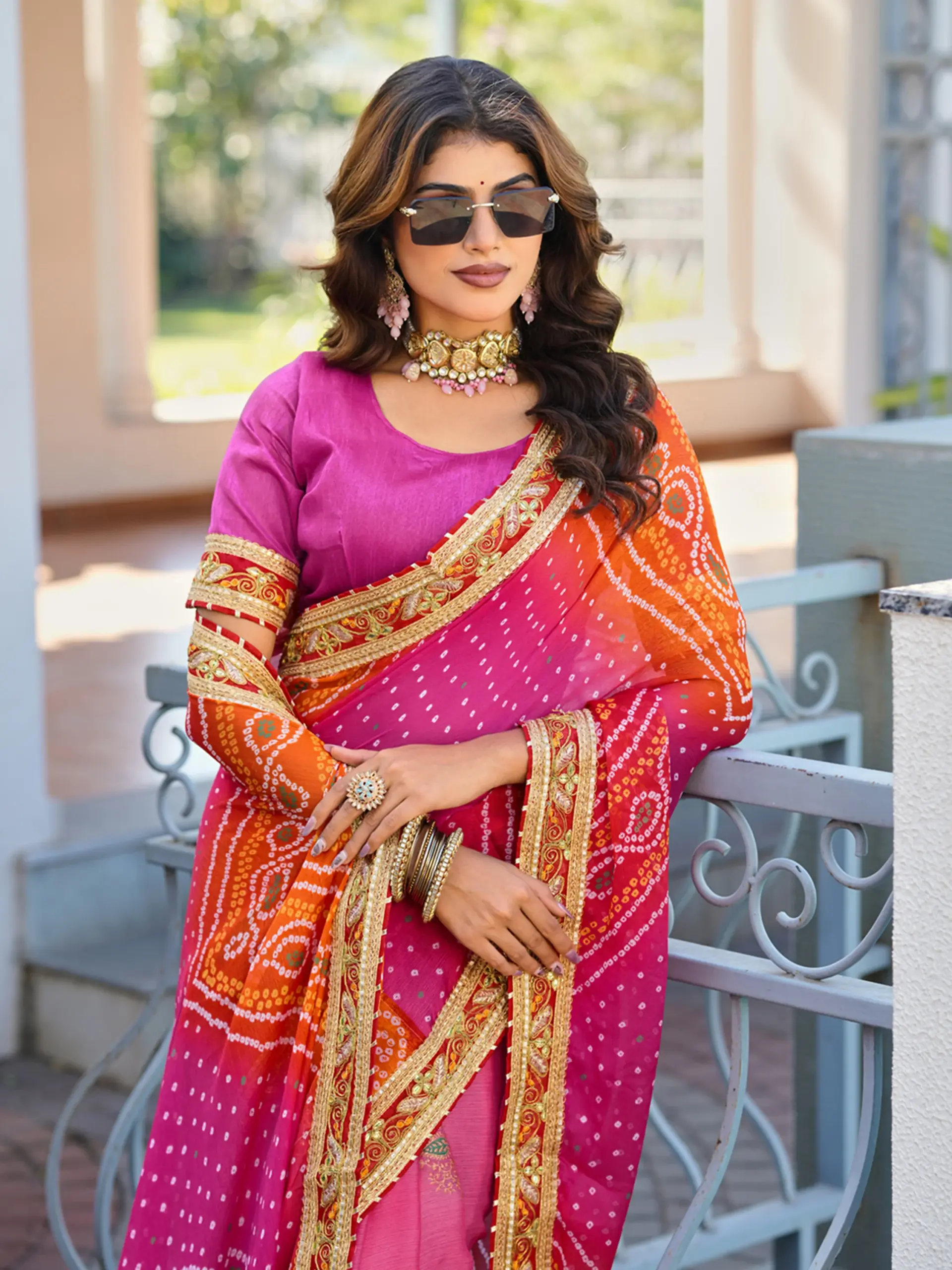 Jalnidhi Swarna Moss Chiffon with Work Saree Collection - Image 21