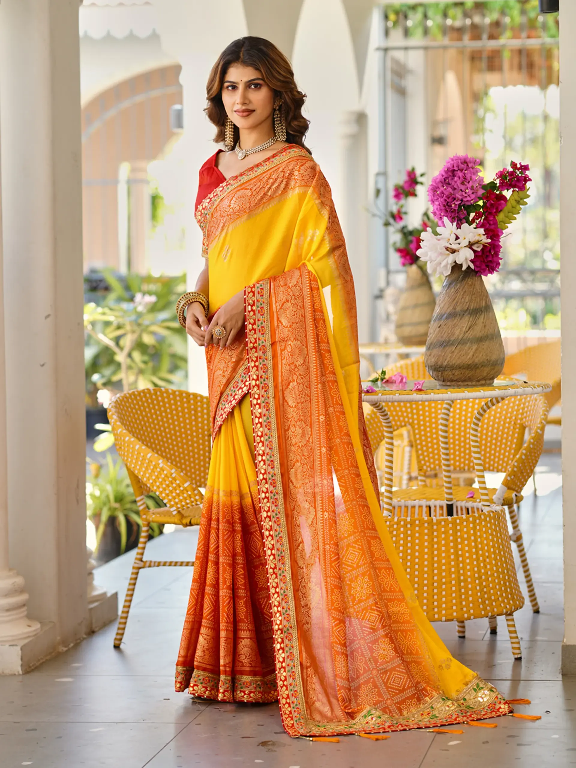 Jalnidhi Swarna Moss Chiffon with Work Saree Collection - Image 24