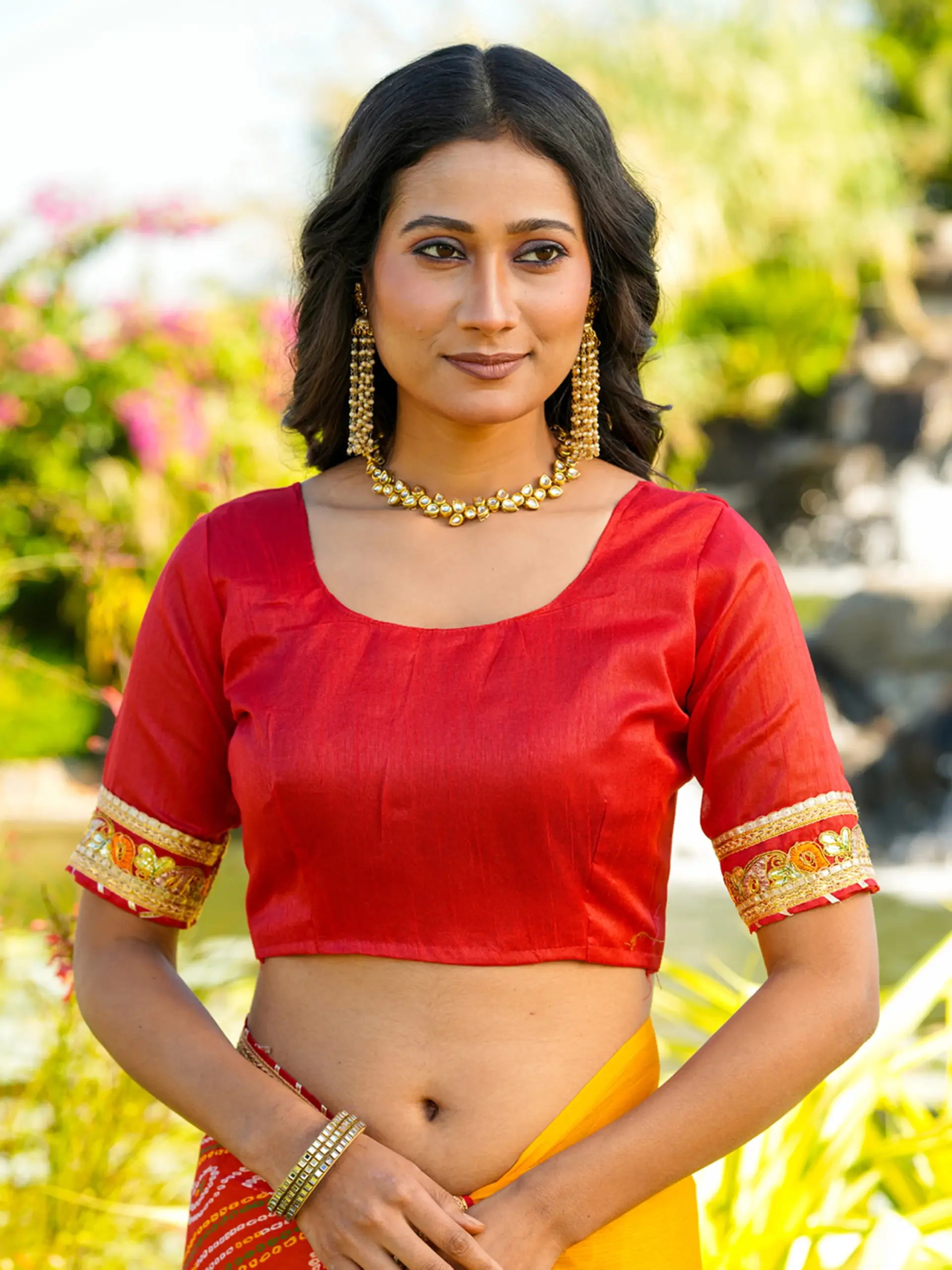 Jalnidhi Swarna Moss Chiffon with Work Saree Collection - Image 4