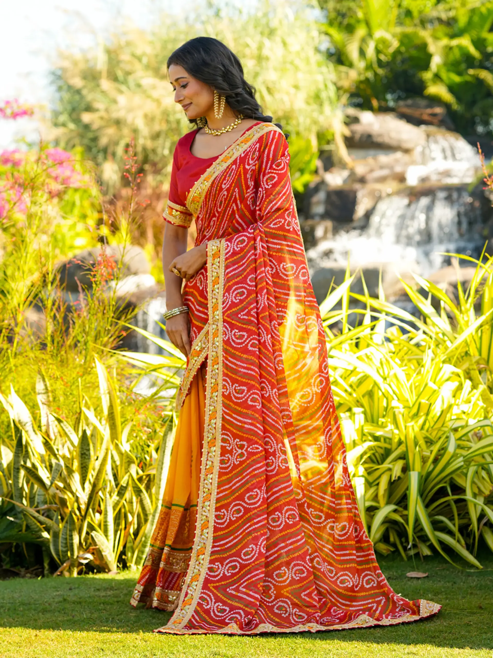 Jalnidhi Swarna Moss Chiffon with Work Saree Collection - Image 6