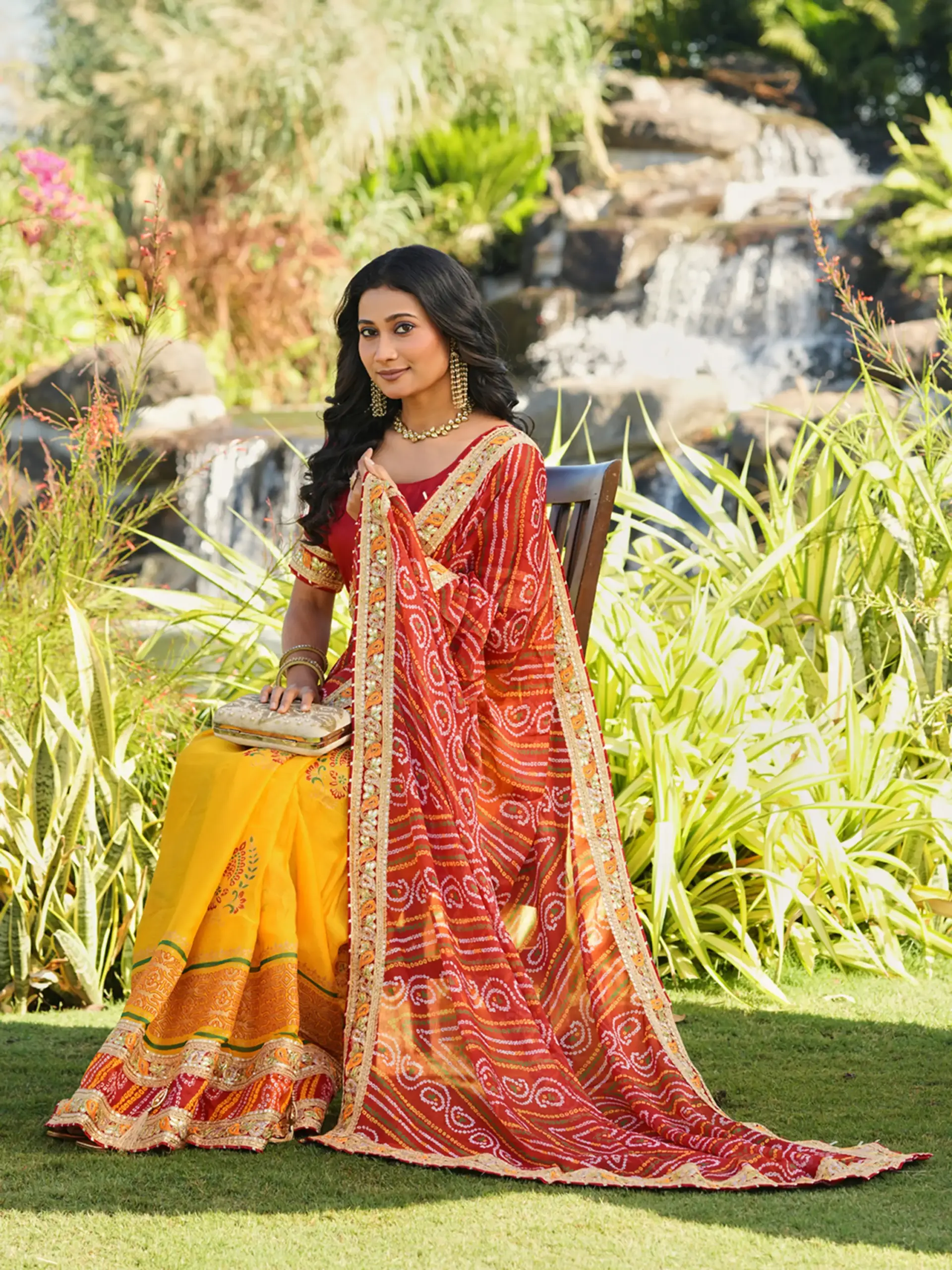 Jalnidhi Swarna Moss Chiffon with Work Saree Collection - Image 7