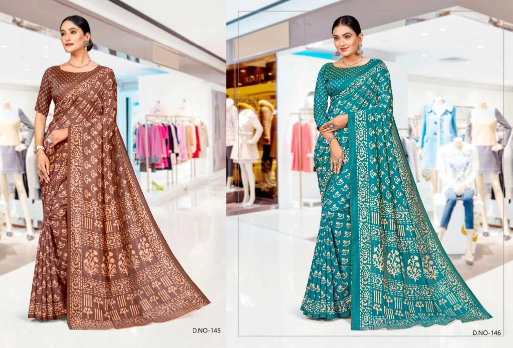 Kaanchi Silk Vol 2 Cationic Padding Unifrom Saree Collection - Image 14