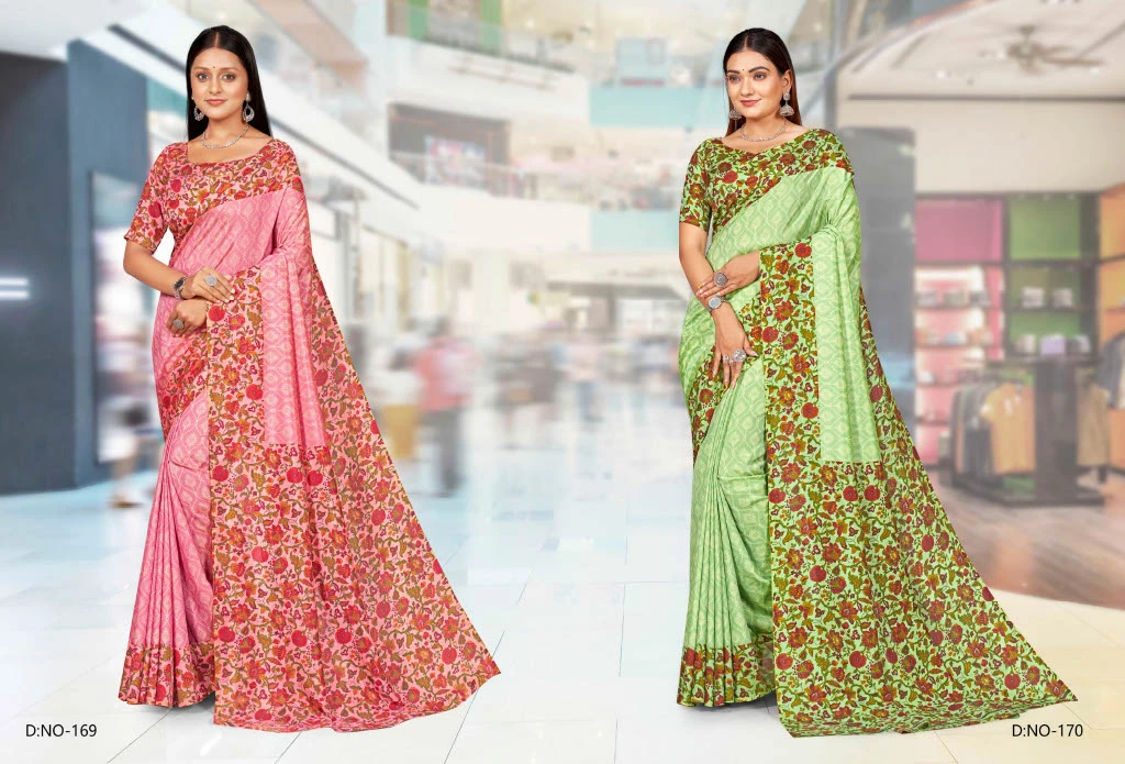 Kaanchi Silk Vol 2 Cationic Padding Unifrom Saree Collection - Image 9