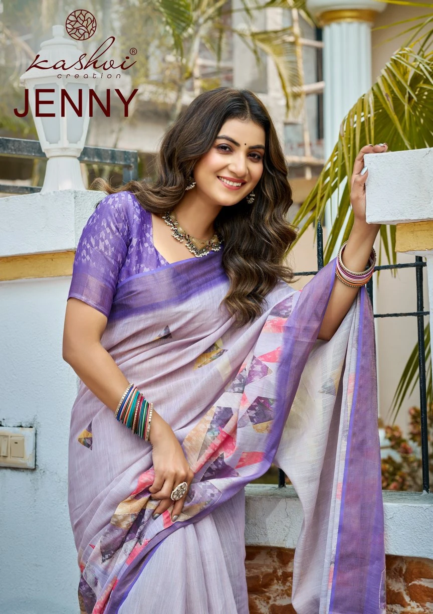 Kashvi Jenny Silk with Aari Work Casual Wear Saree Collection