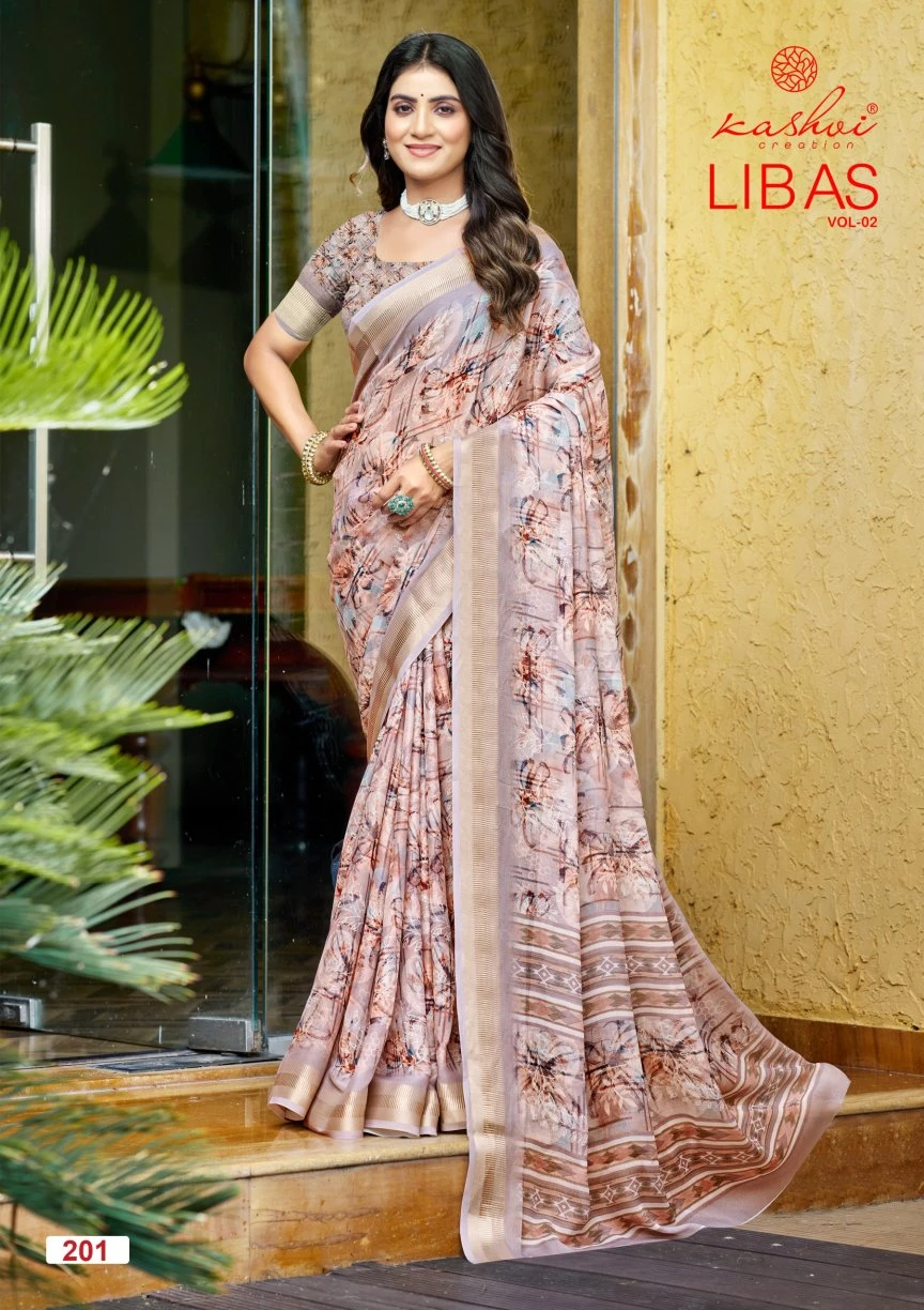 Kashvi Libas Vol 2 Dull Moss Digital Printed Casual Wear Saree Collection - Image 4