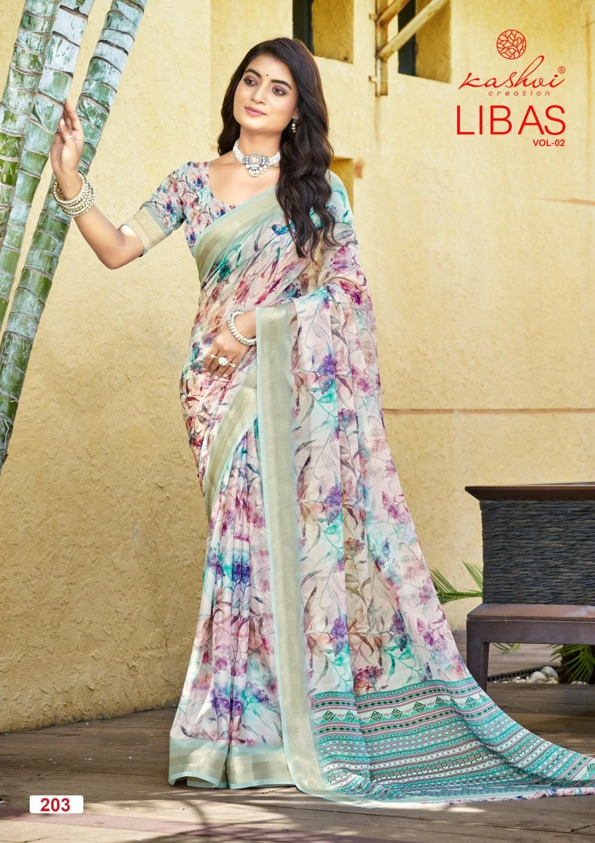 Kashvi Libas Vol 2 Dull Moss Digital Printed Casual Wear Saree Collection - Image 6