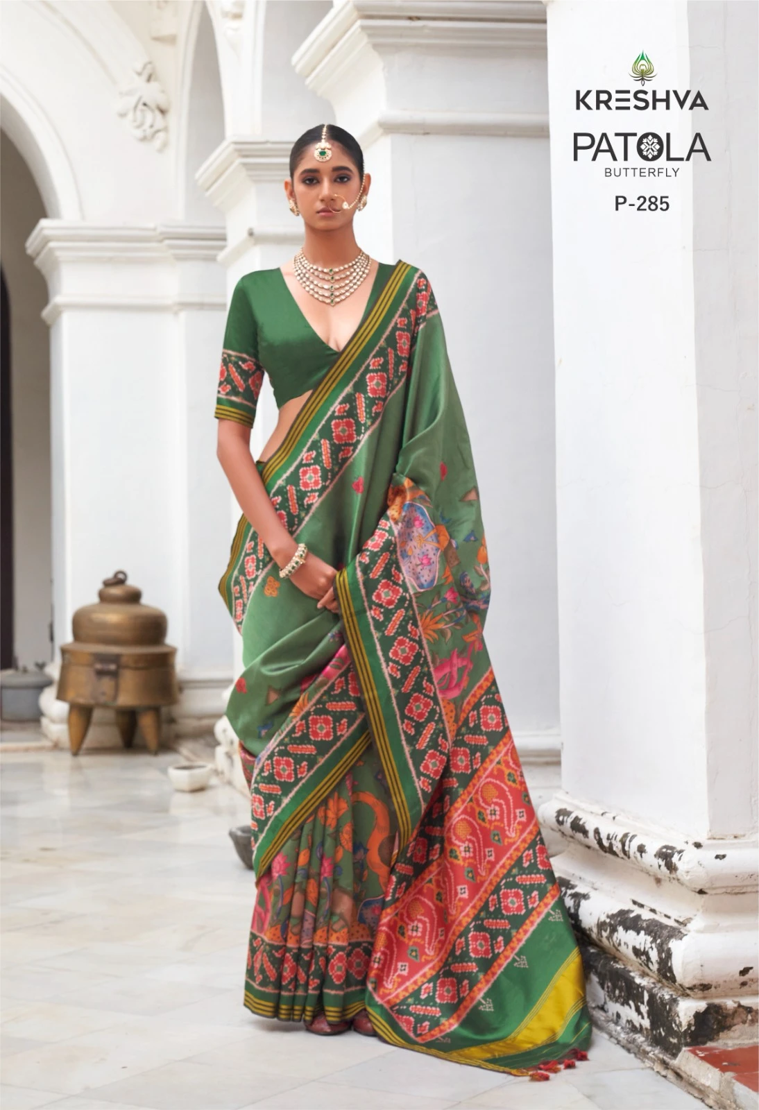 Kreshva Patola Butterfly Silk with Patola Print Saree Collection