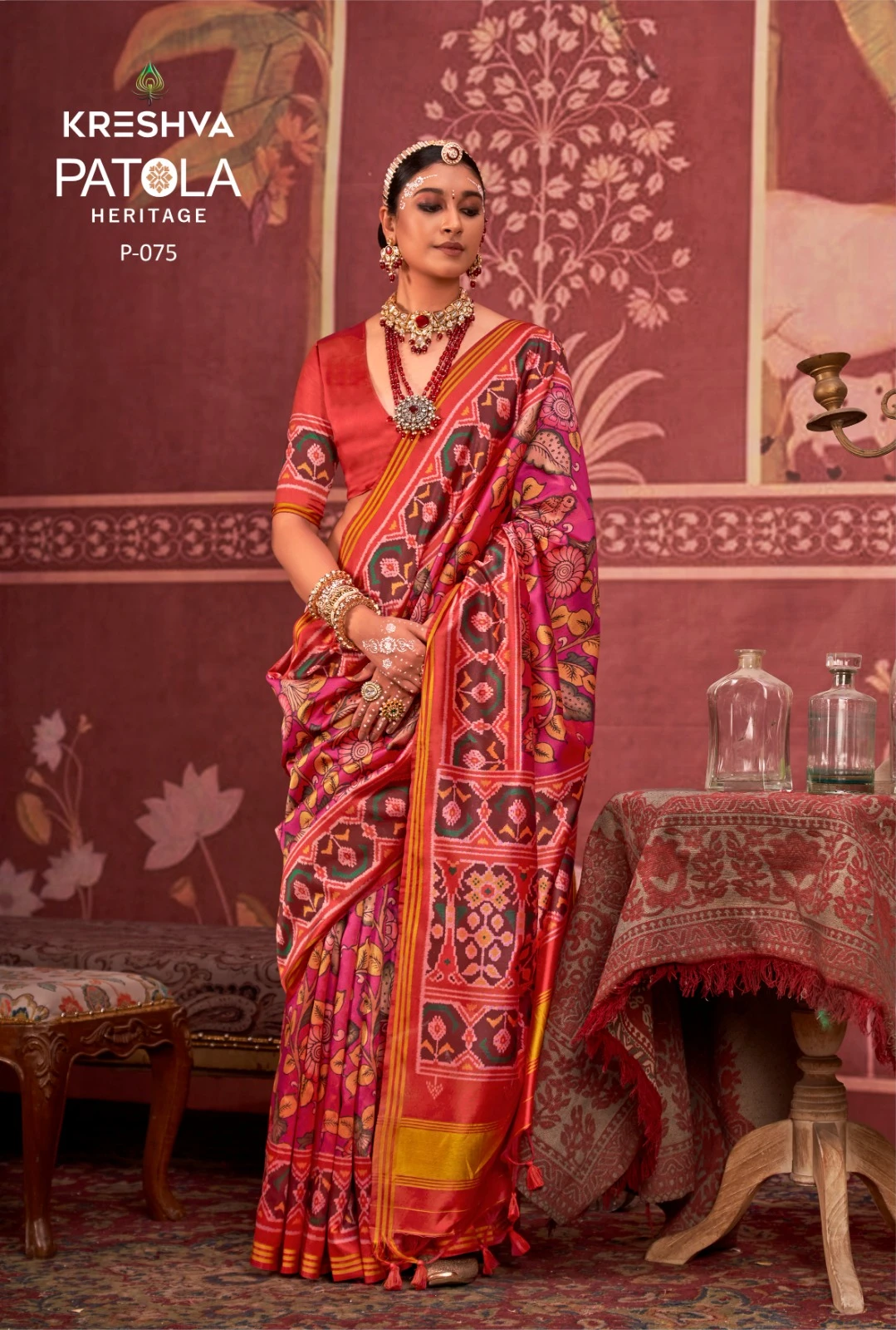 Kreshva Patola Heritage Silk Printed Traditional Wear Saree Collection - Image 2