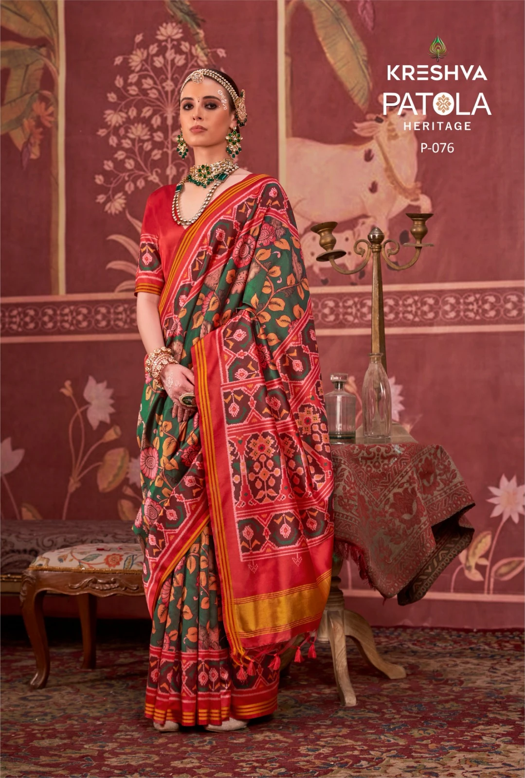 Kreshva Patola Heritage Silk Printed Traditional Wear Saree Collection - Image 3