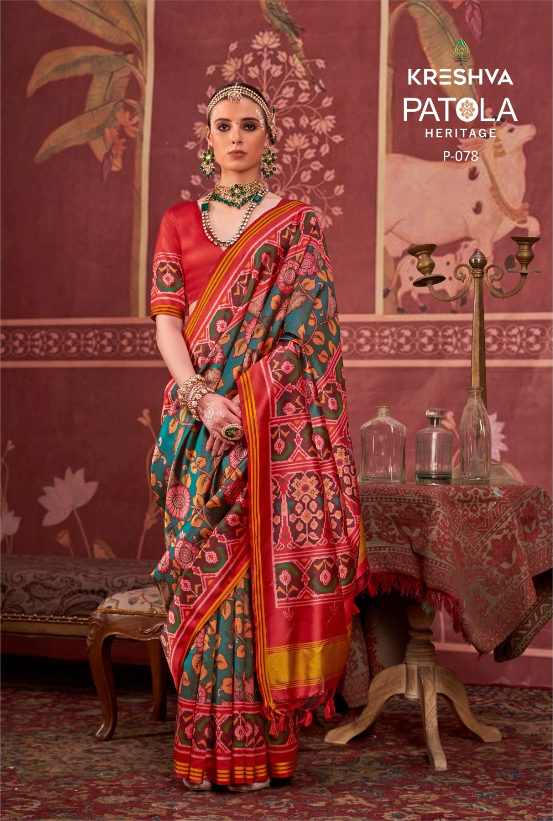 Kreshva Patola Heritage Silk Printed Traditional Wear Saree Collection - Image 5