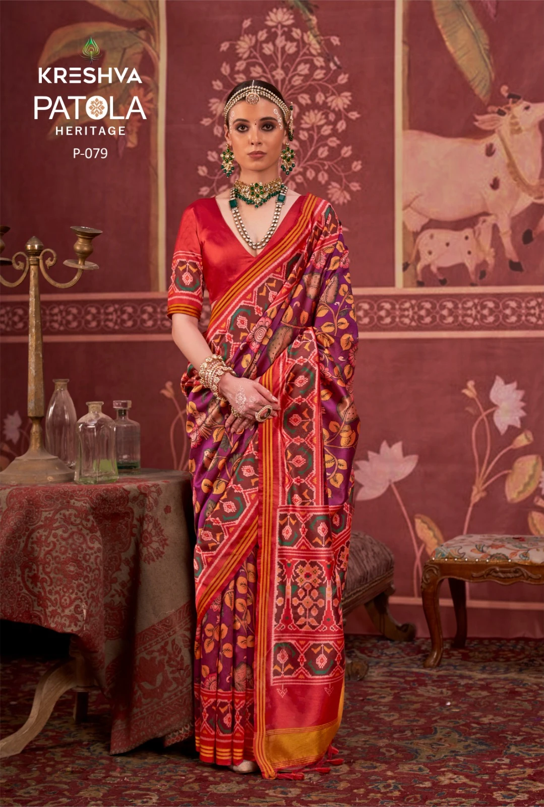 Kreshva Patola Heritage Silk Printed Traditional Wear Saree Collection - Image 6