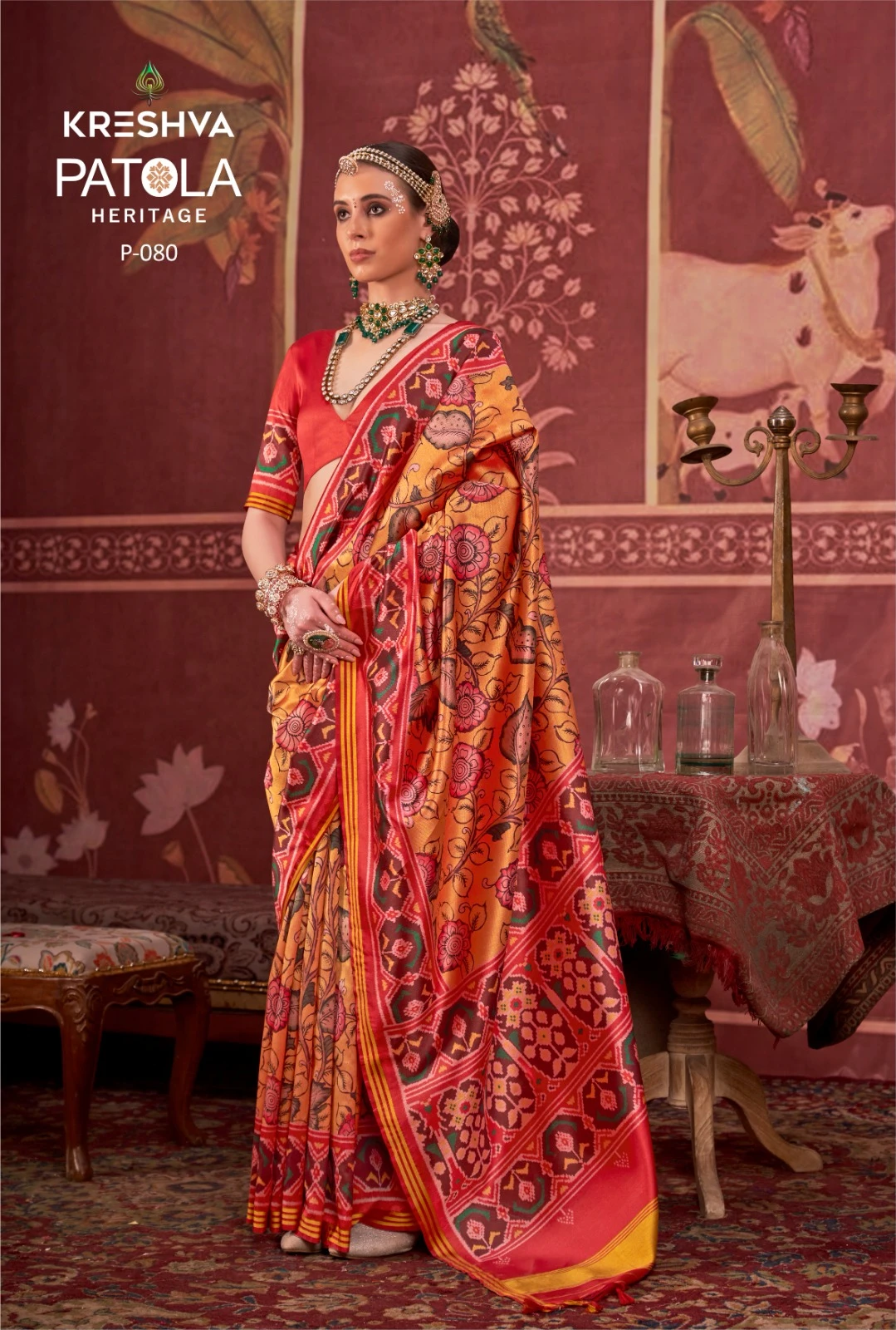 Kreshva Patola Heritage Silk Printed Traditional Wear Saree Collection - Image 7