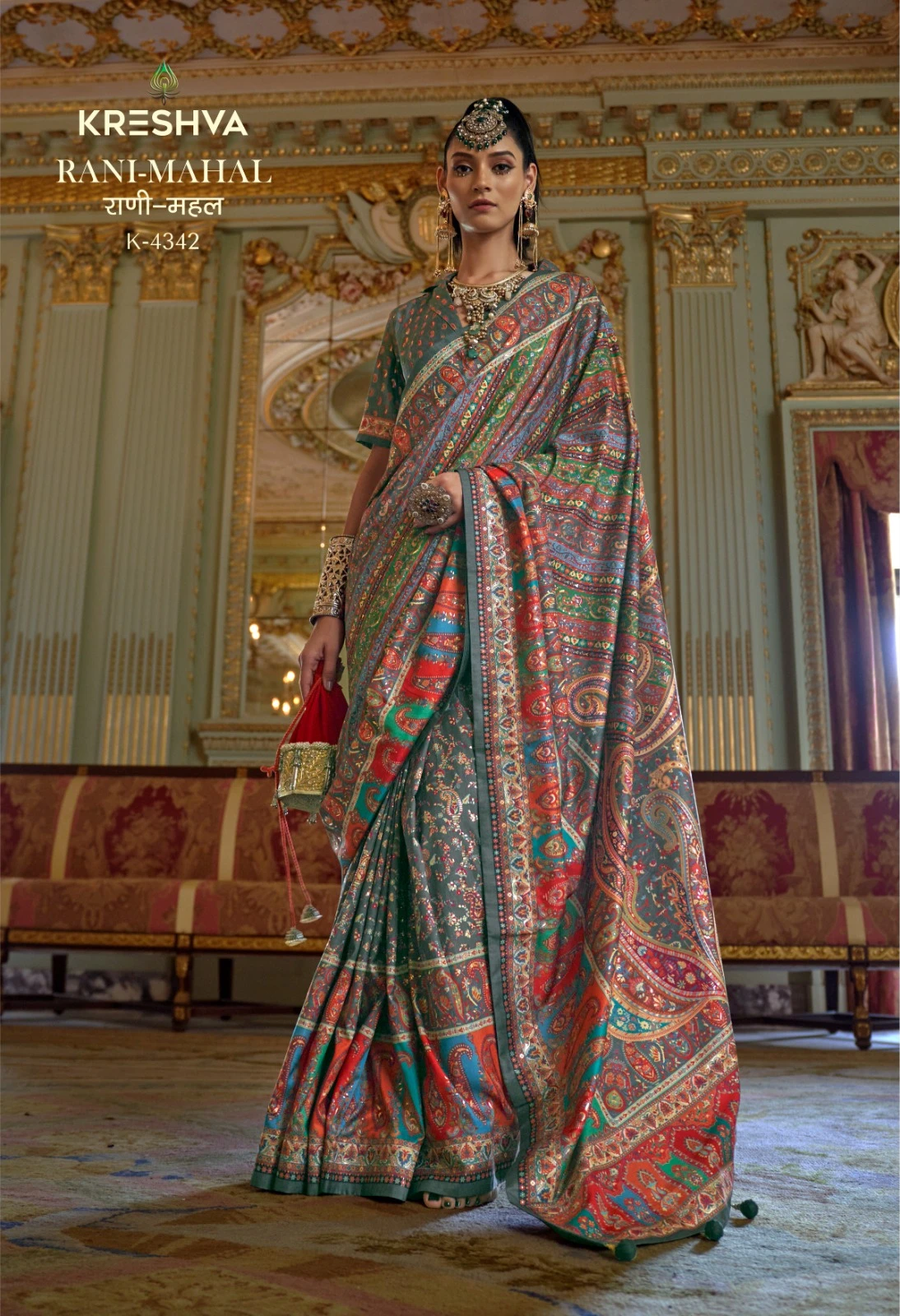 Kreshva Rani Mahal Silk Printed Glory Finish Saree Collection - Image 10