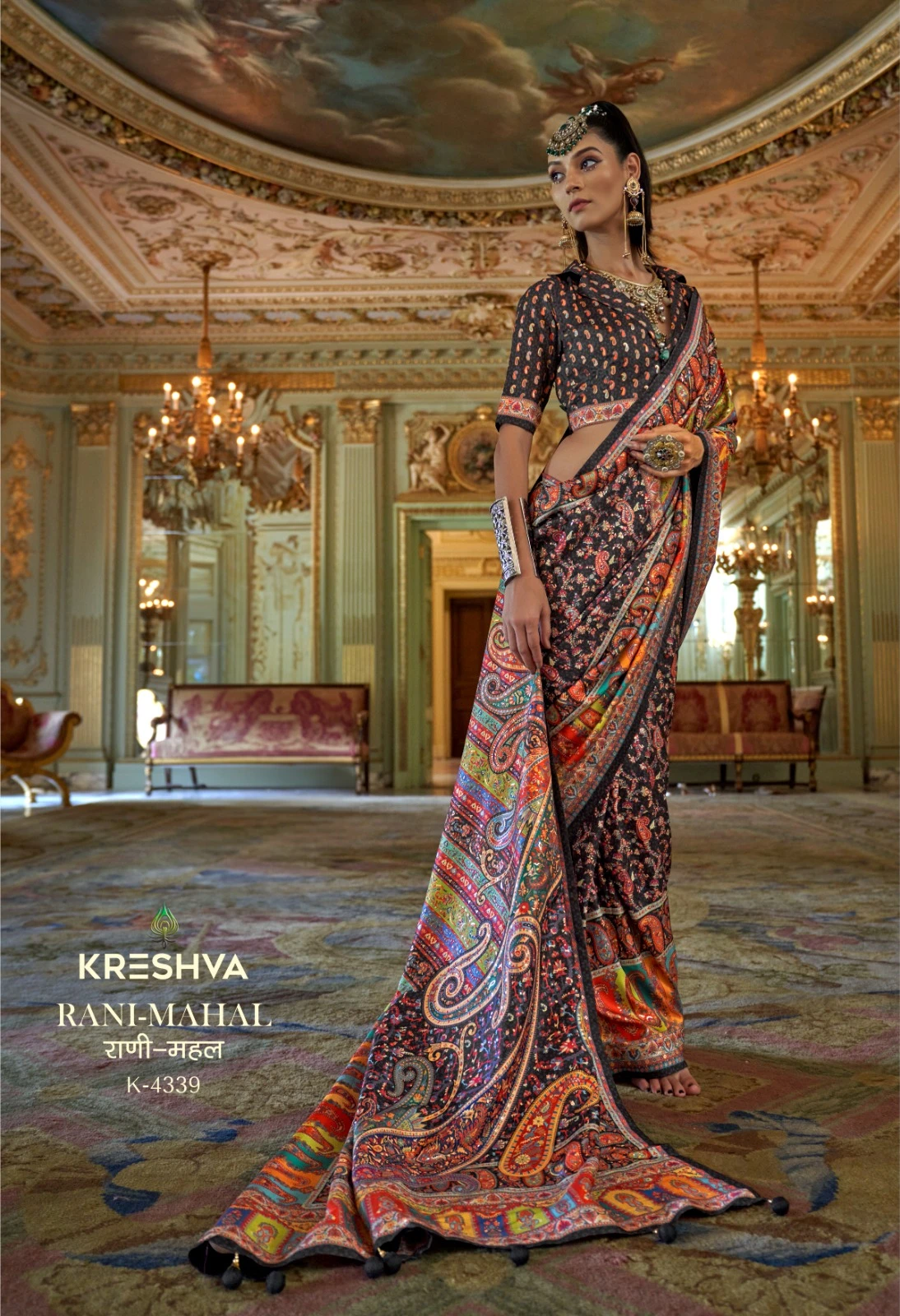 Kreshva Rani Mahal Silk Printed Glory Finish Saree Collection - Image 13