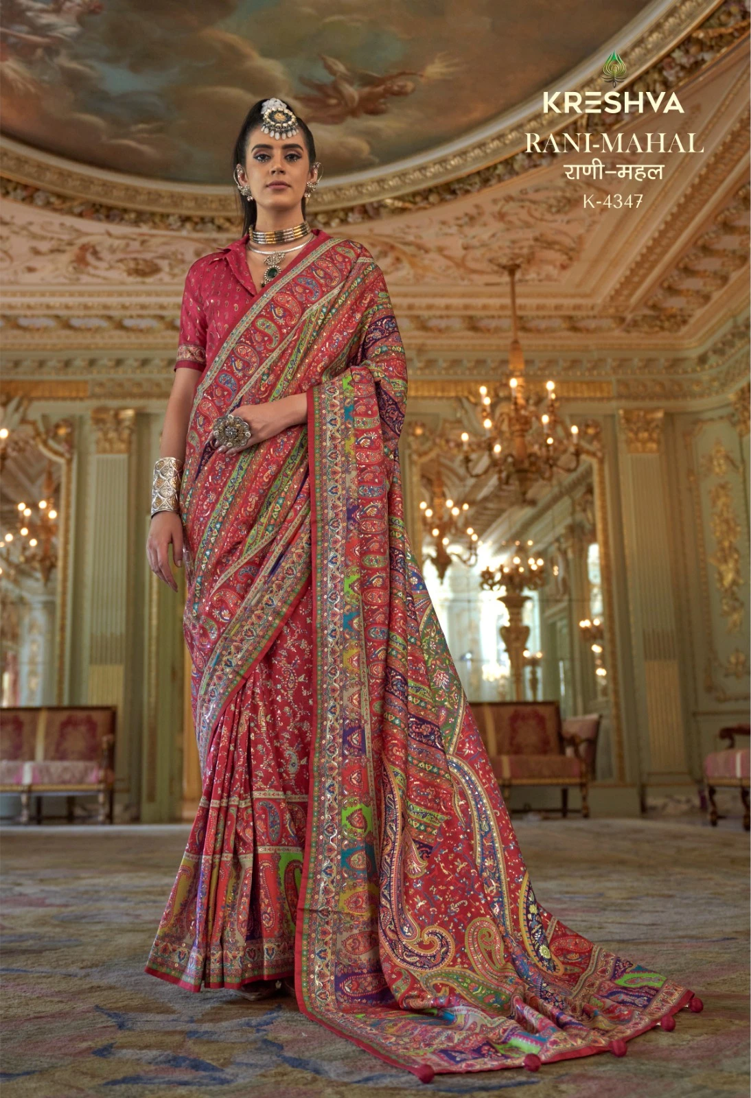 Kreshva Rani Mahal Silk Printed Glory Finish Saree Collection - Image 2