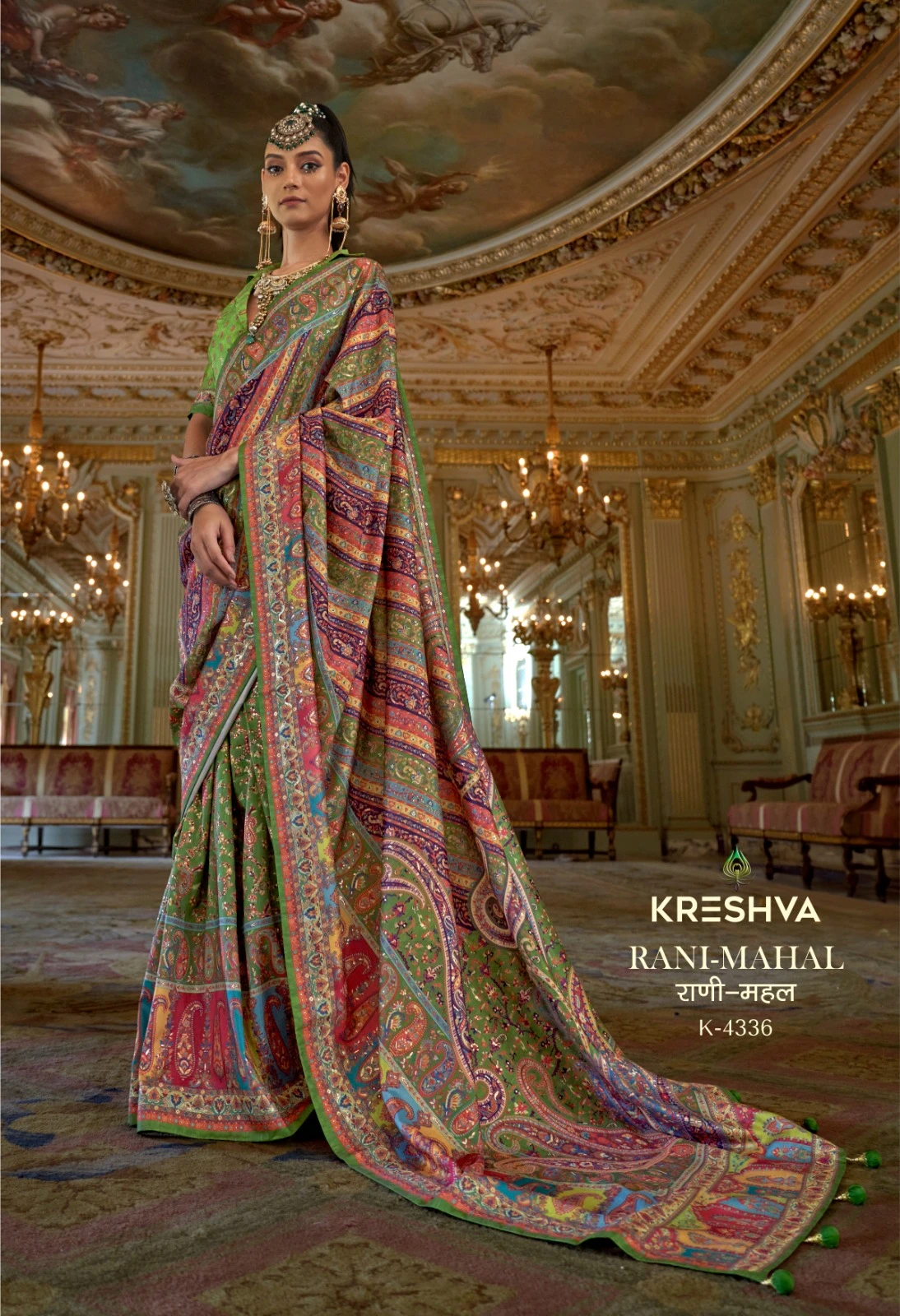 Kreshva Rani Mahal Silk Printed Glory Finish Saree Collection - Image 5