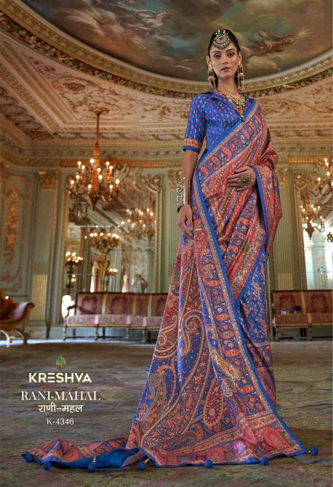 Kreshva Rani Mahal Silk Printed Glory Finish Saree Collection - Image 6
