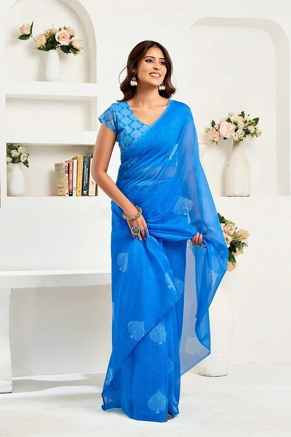 Meera 323 Linen Printed Party Wear Fancy Saree Collection - Image 4