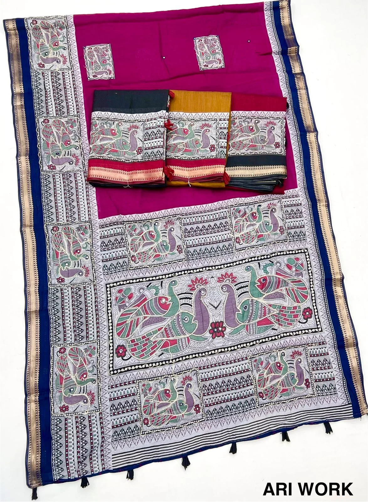Rajyog 274001 to 4 Mul Cotton Aari Worked Fancy Saree Collection - Image 10