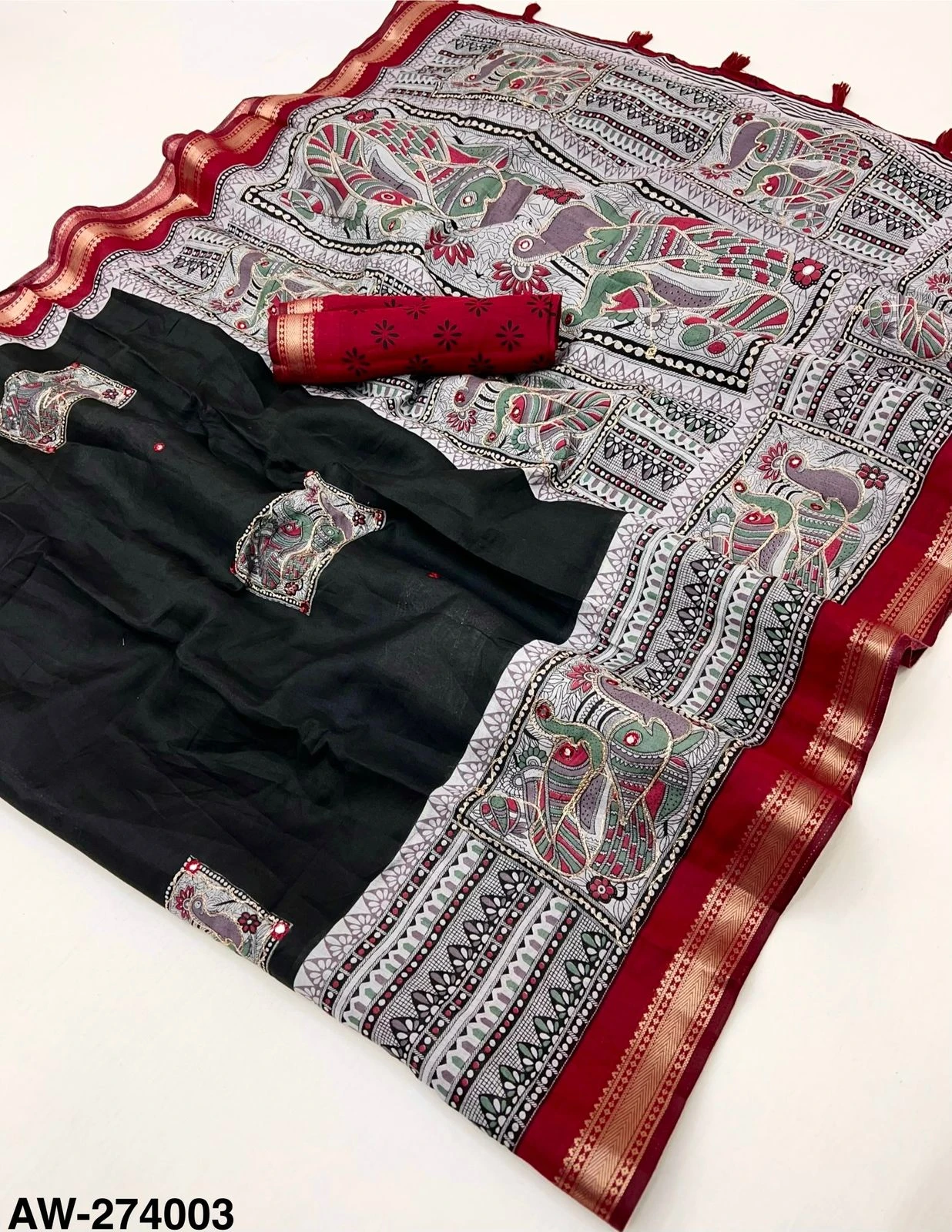 Rajyog 274001 to 4 Mul Cotton Aari Worked Fancy Saree Collection - Image 2