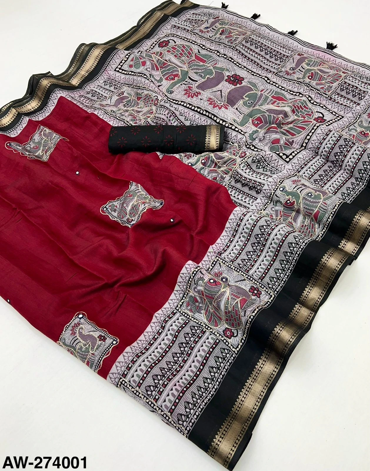 Rajyog 274001 to 4 Mul Cotton Aari Worked Fancy Saree Collection - Image 6