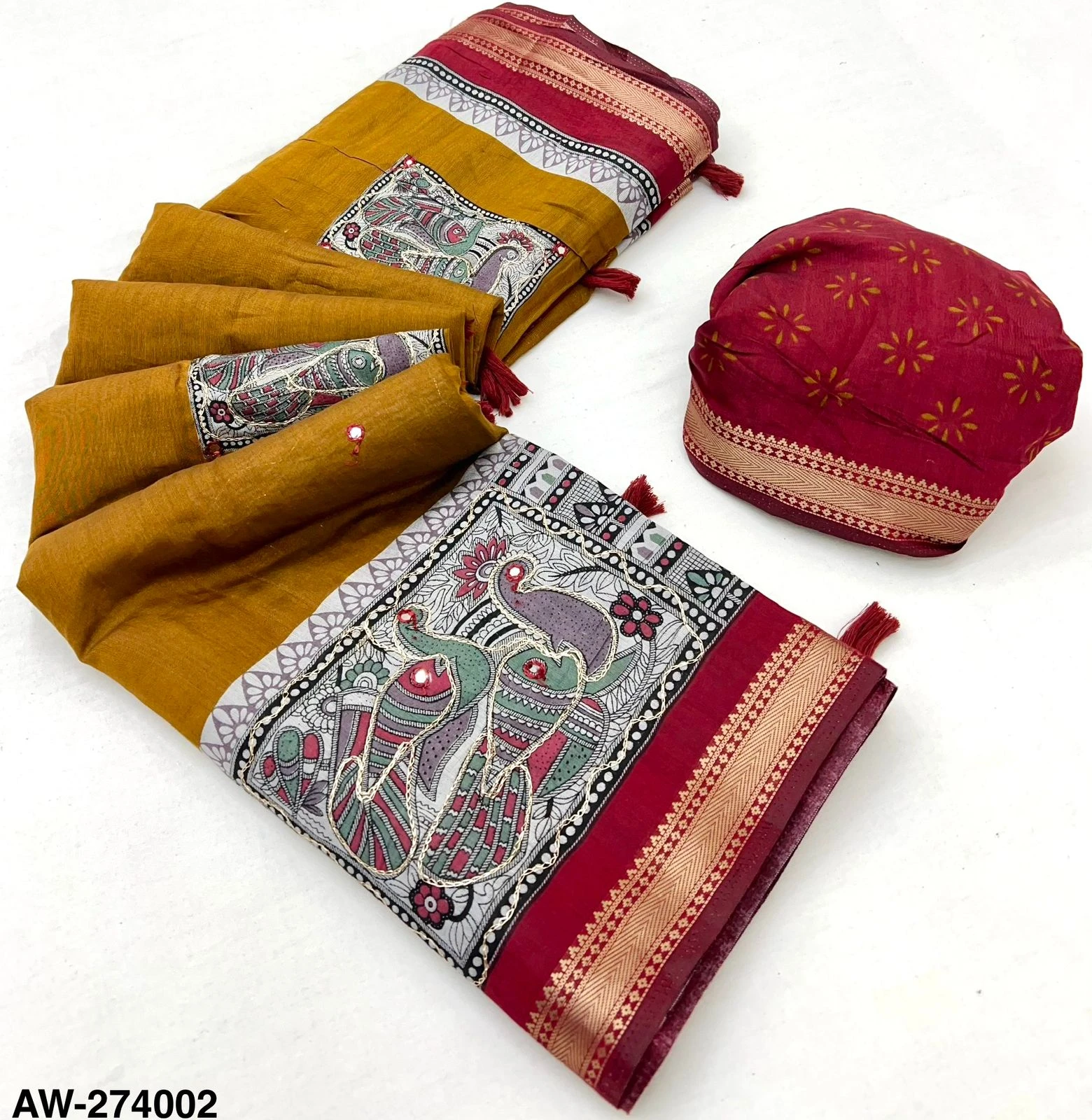 Rajyog 274001 to 4 Mul Cotton Aari Worked Fancy Saree Collection - Image 9